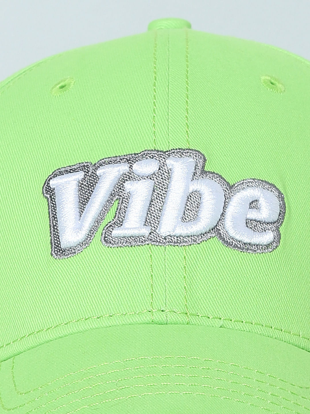 Neon Green Vibe Text Baseball Cap
