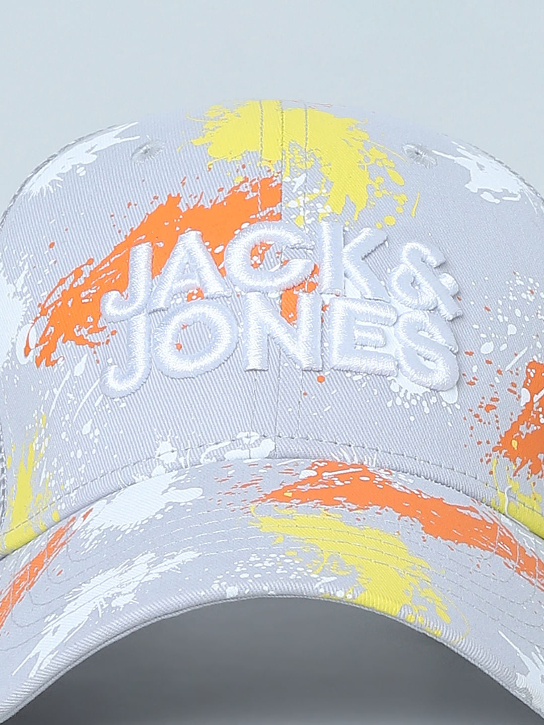 Grey Splash Print Cap