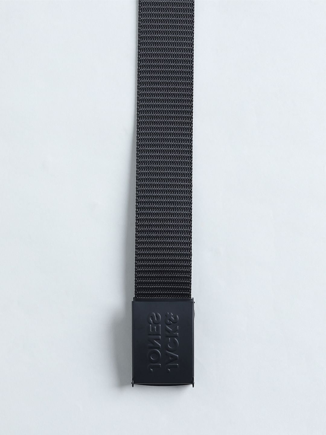 Black Logo Buckle Tape Belt