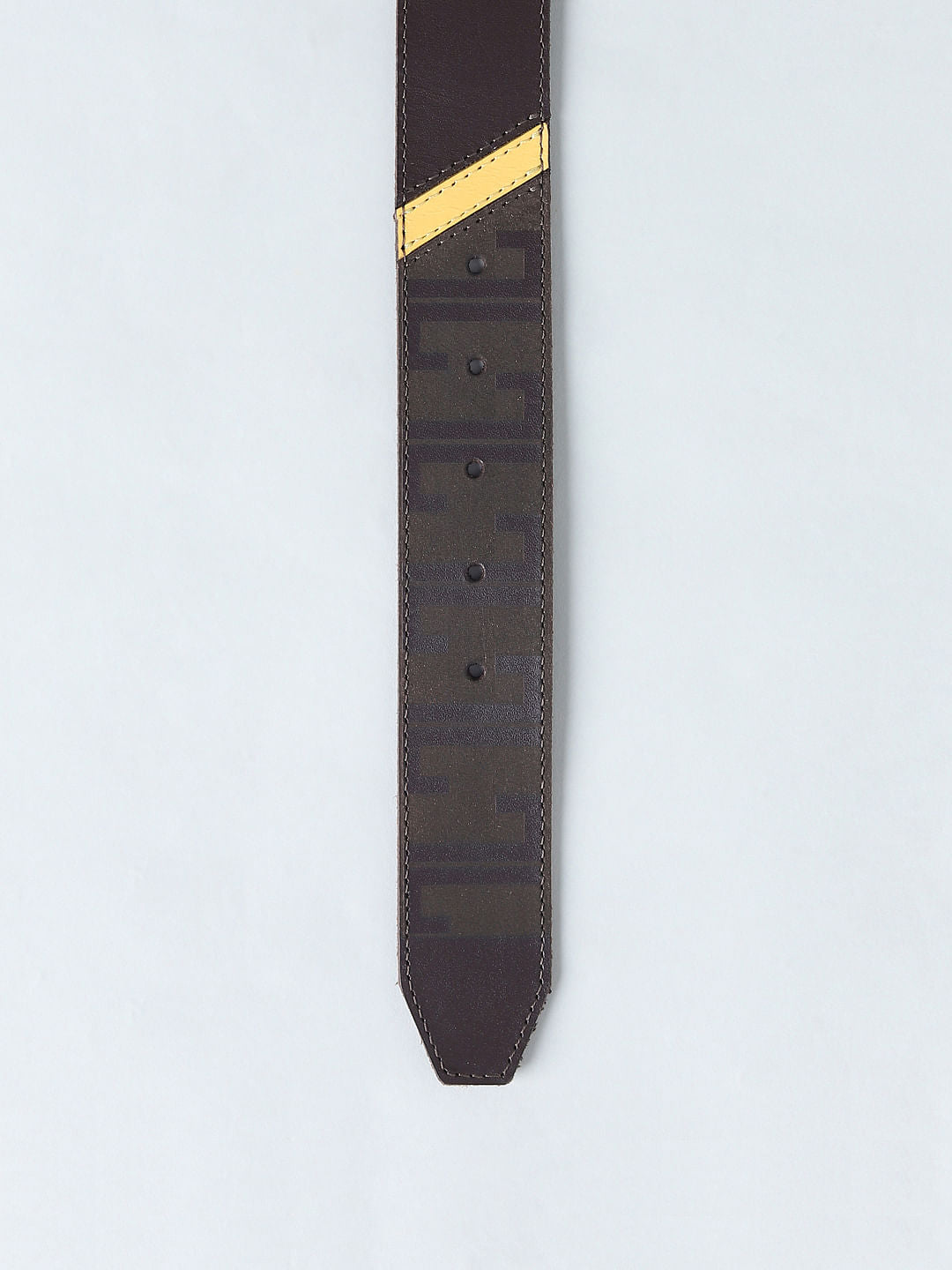 Brown Printed Leather Belt