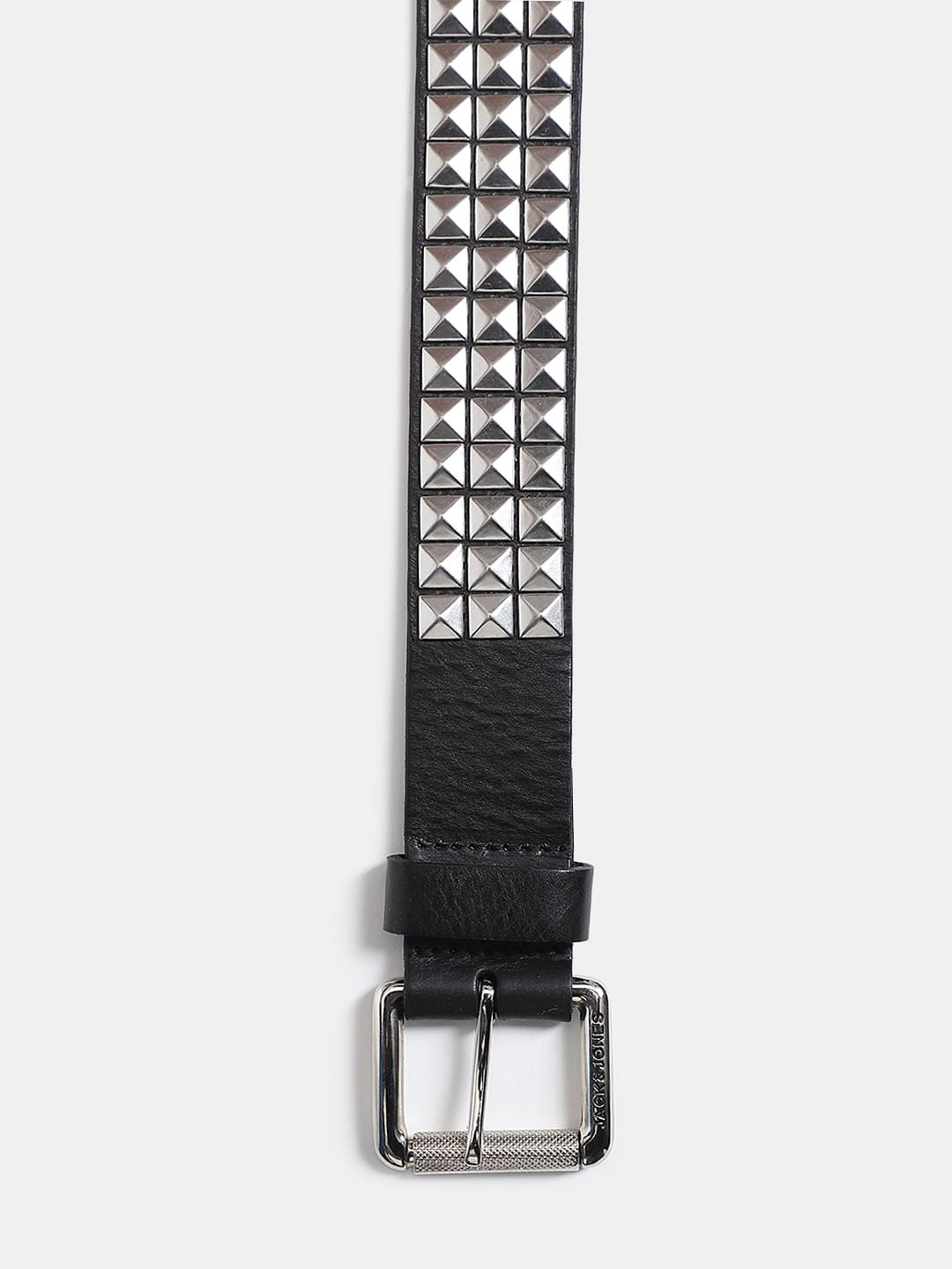Black Studded Leather Belt