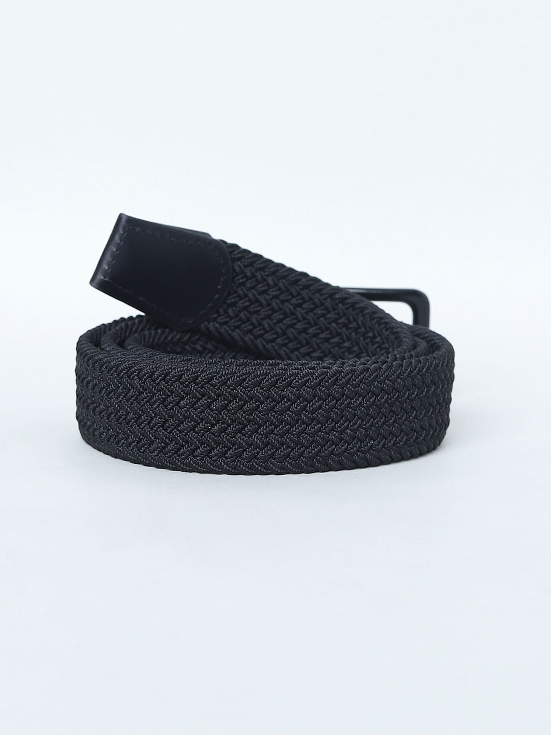 Black Woven Braided Belt