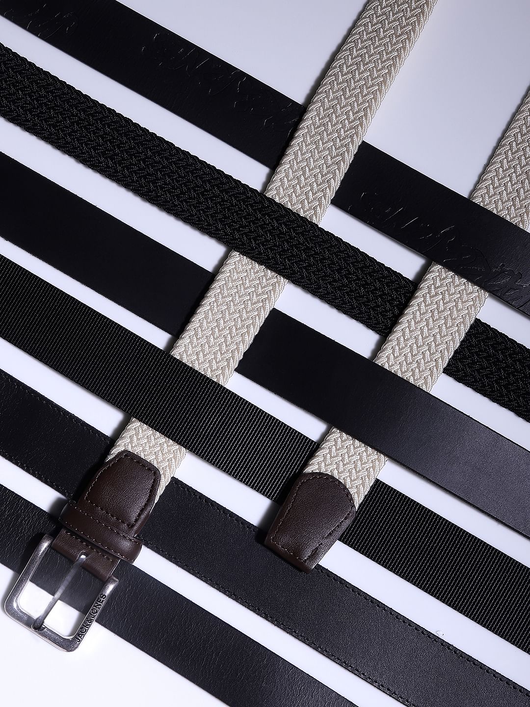 White Braided Belt - 32