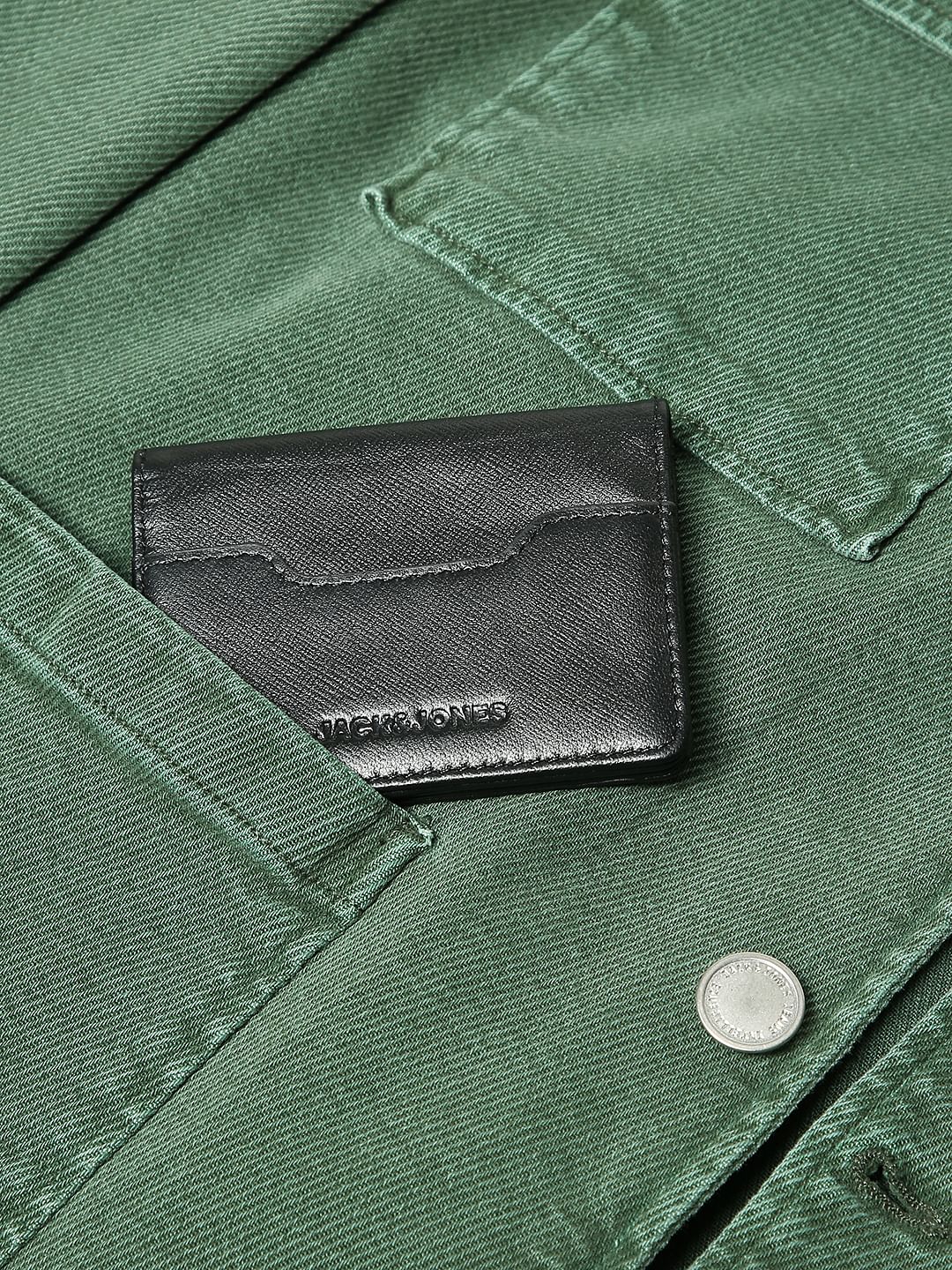 Black Premium Leather Card Holder - ONE