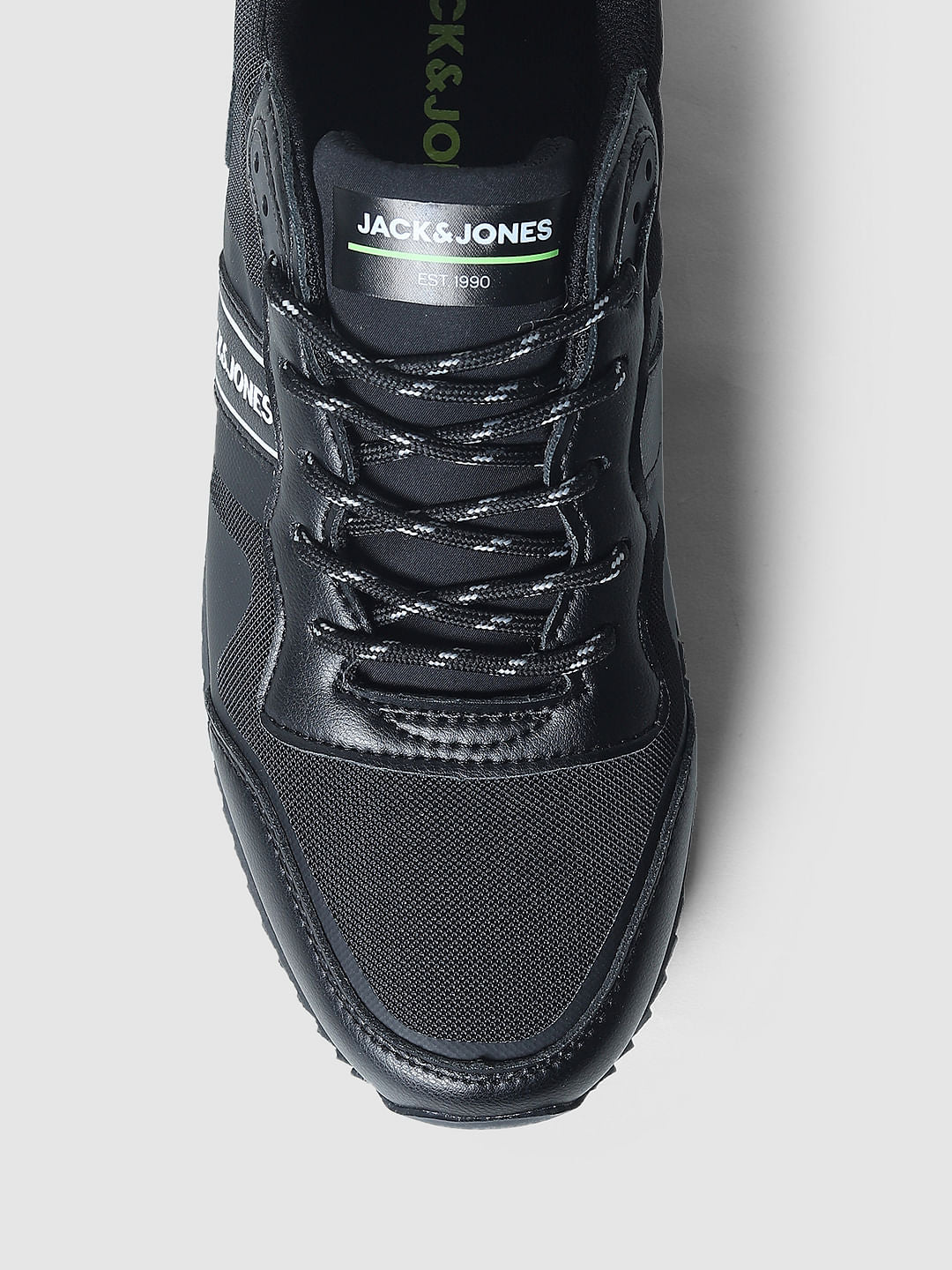 Black Lace-Up Sneakers