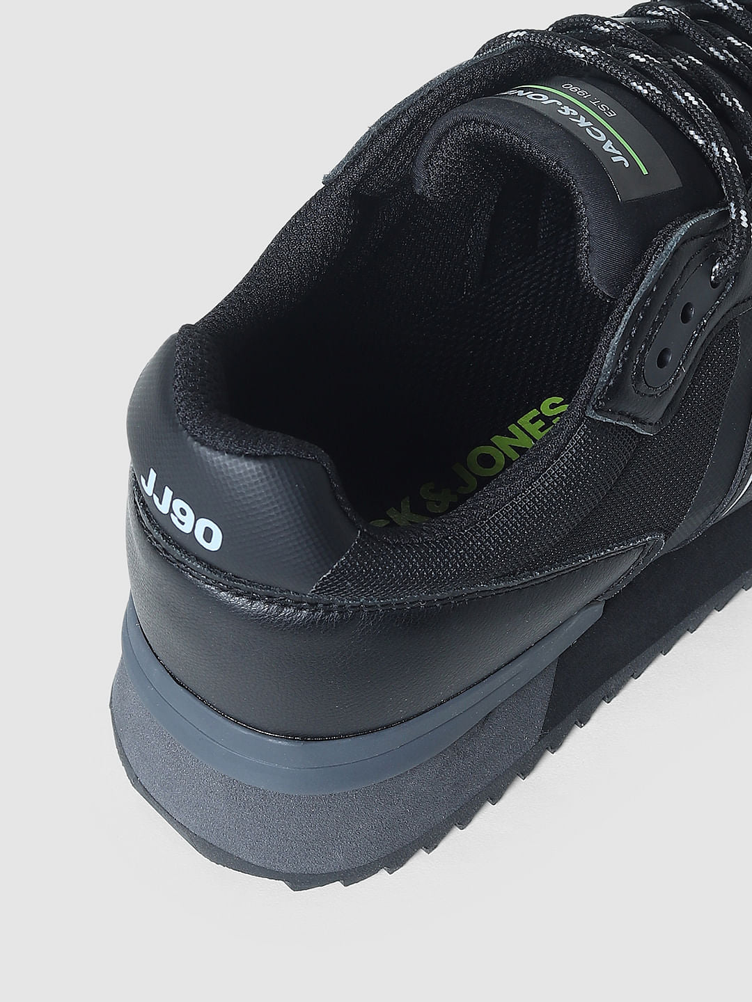 Black Lace-Up Sneakers