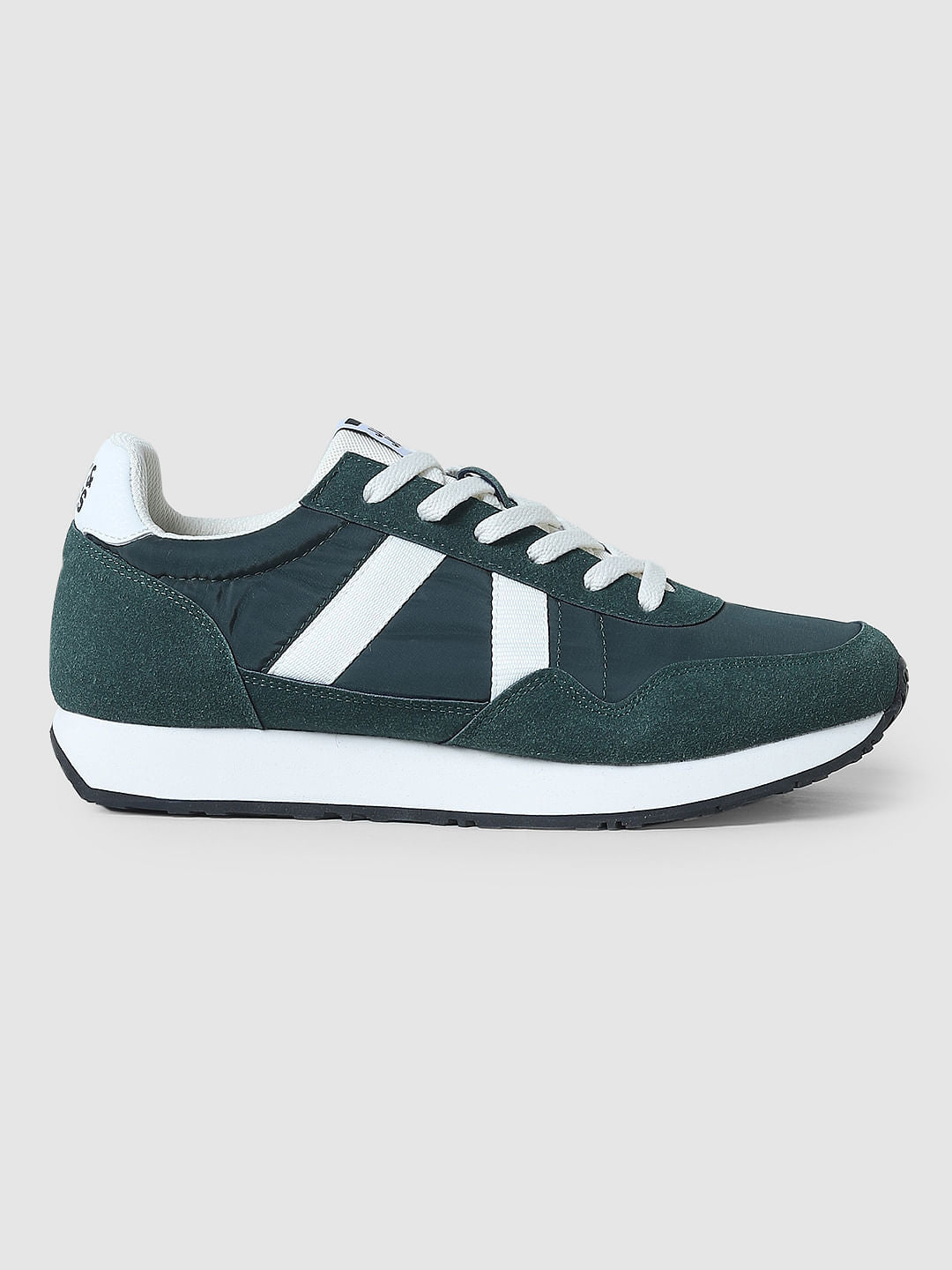 Dark Green Mesh Sneakers