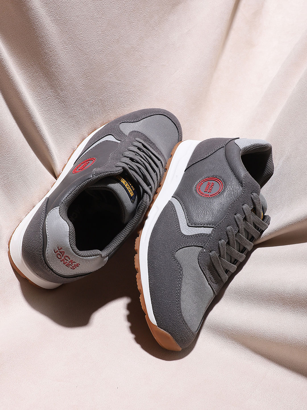 Grey PU Sneakers - 6