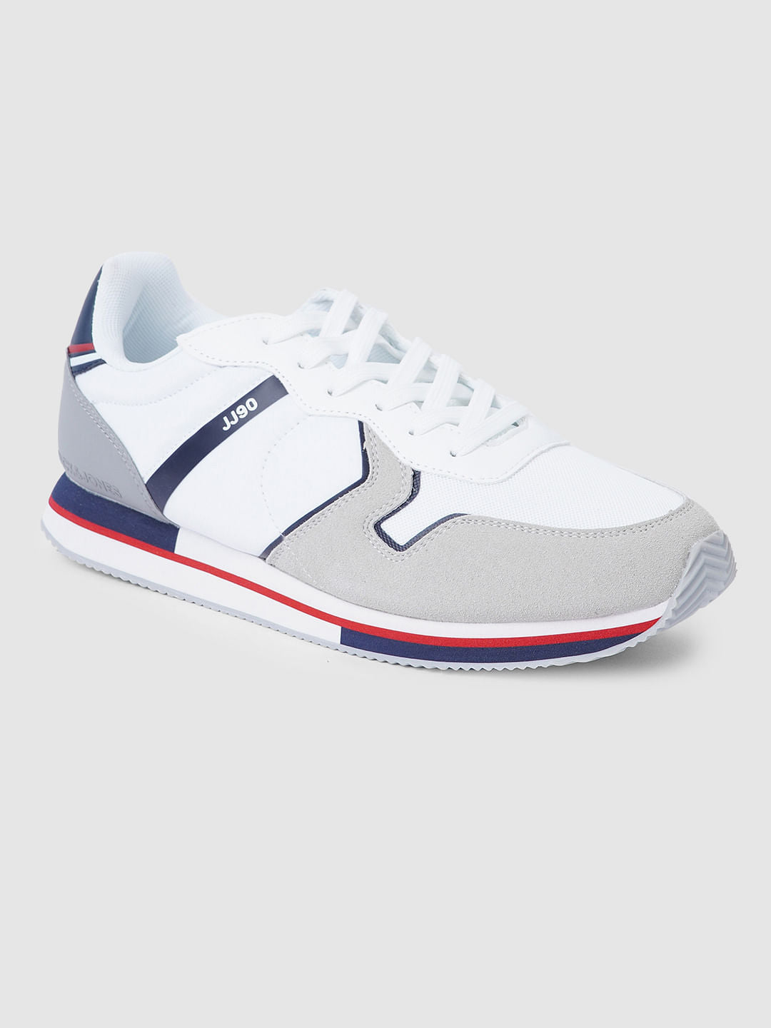 White Colourblocked Sneakers