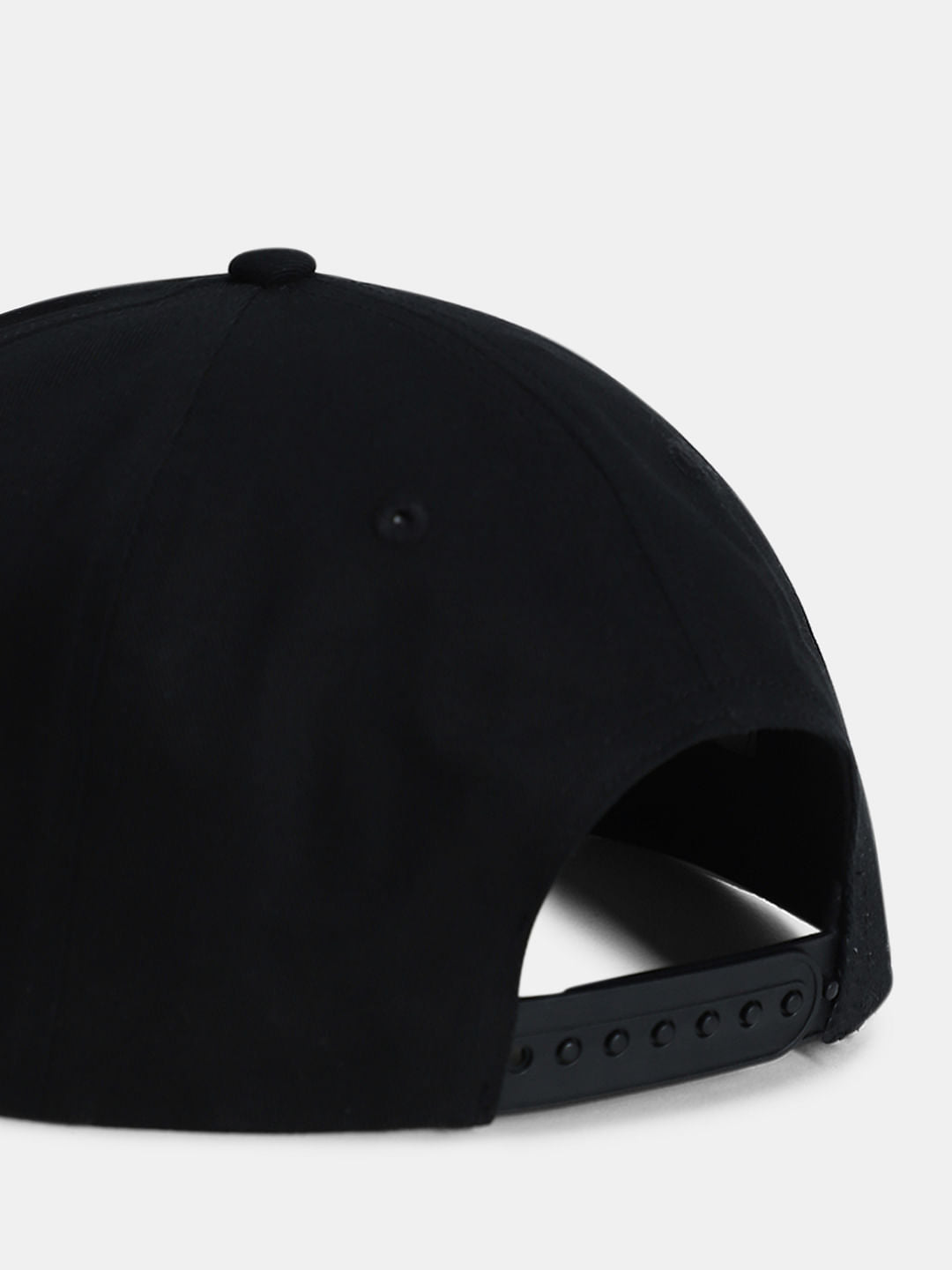 Black Embroidered Logo Cap