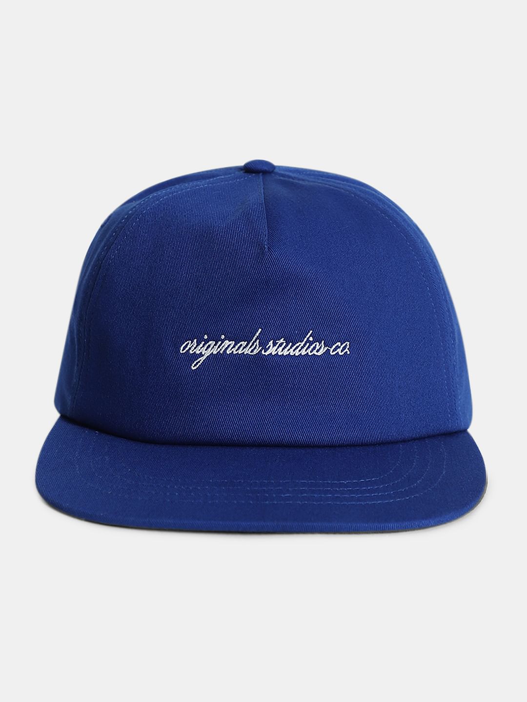 Blue Embroidered Text Cap - ONE