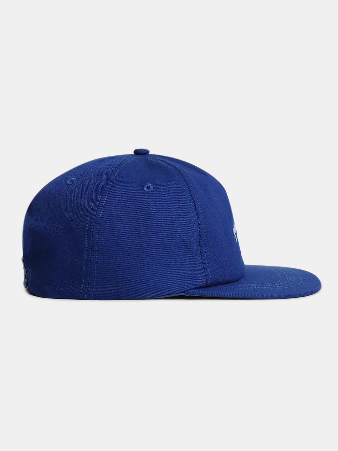Blue Embroidered Text Cap
