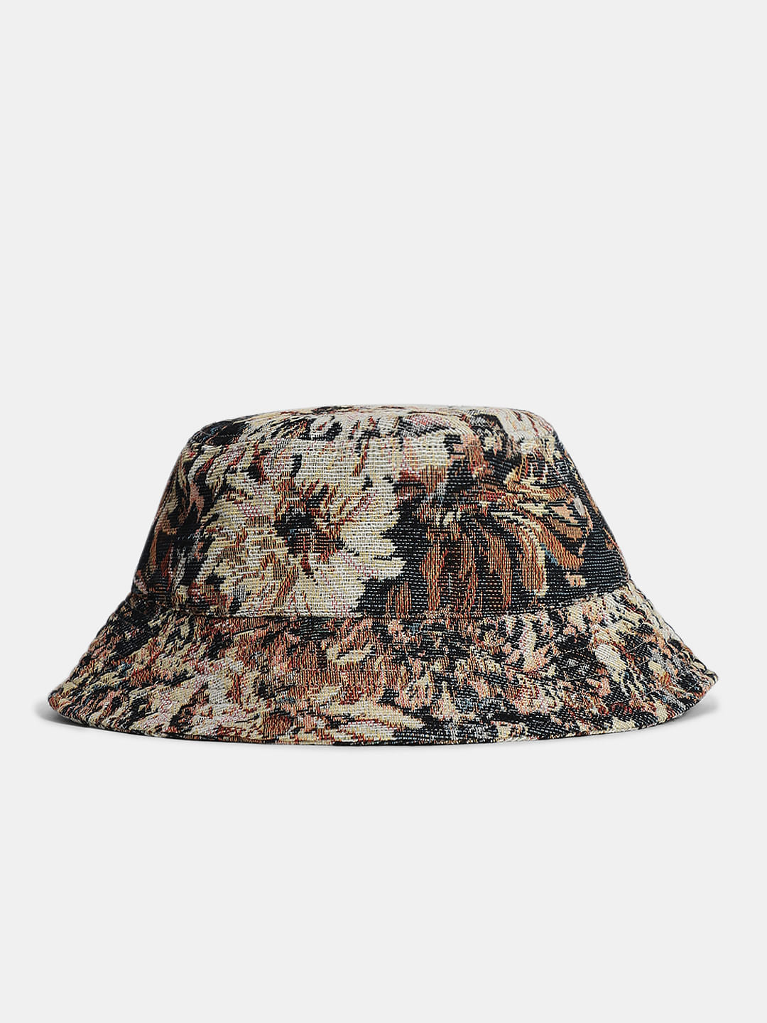 Brown Printed Bucket Hat