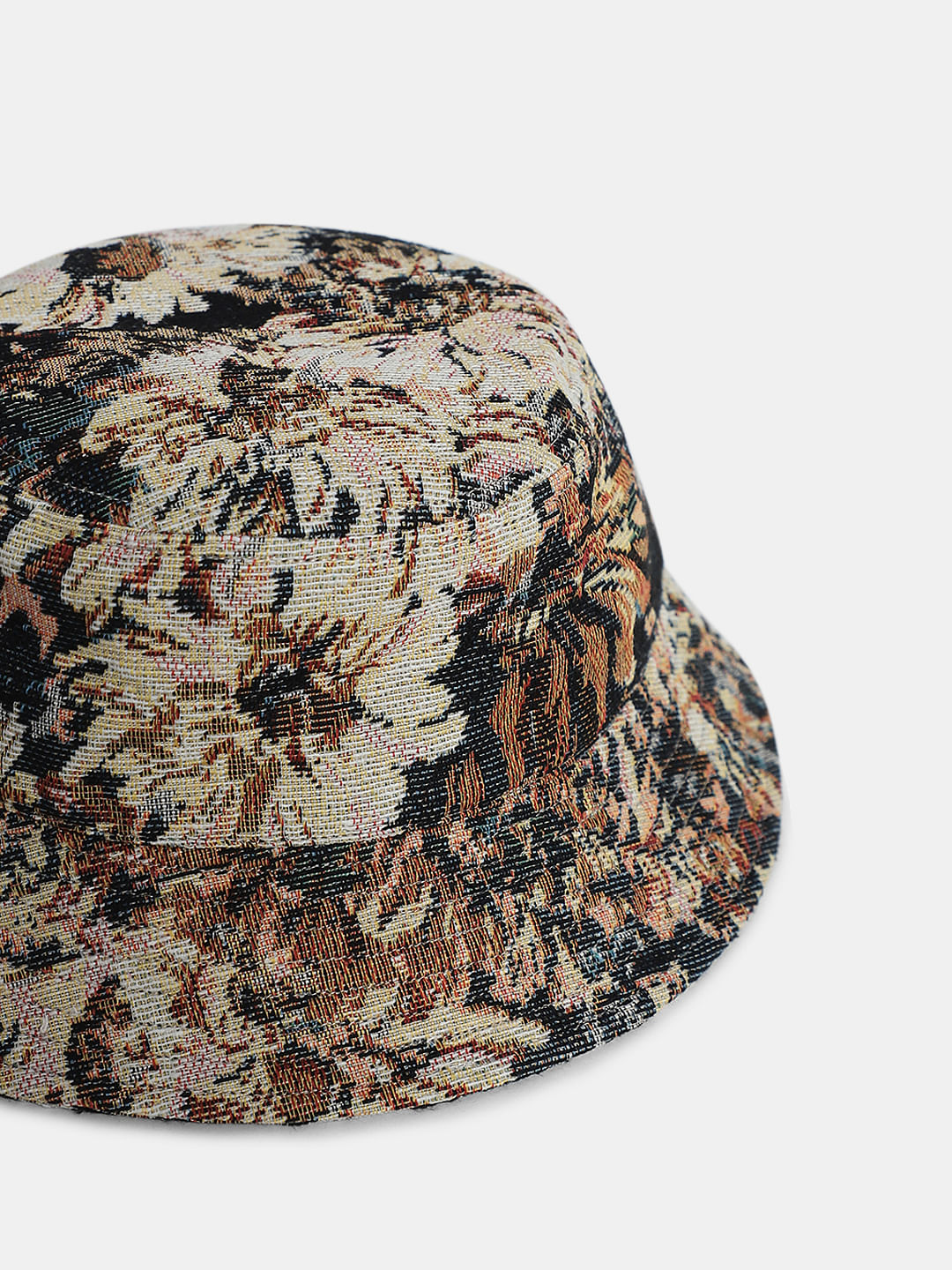 Brown Printed Bucket Hat
