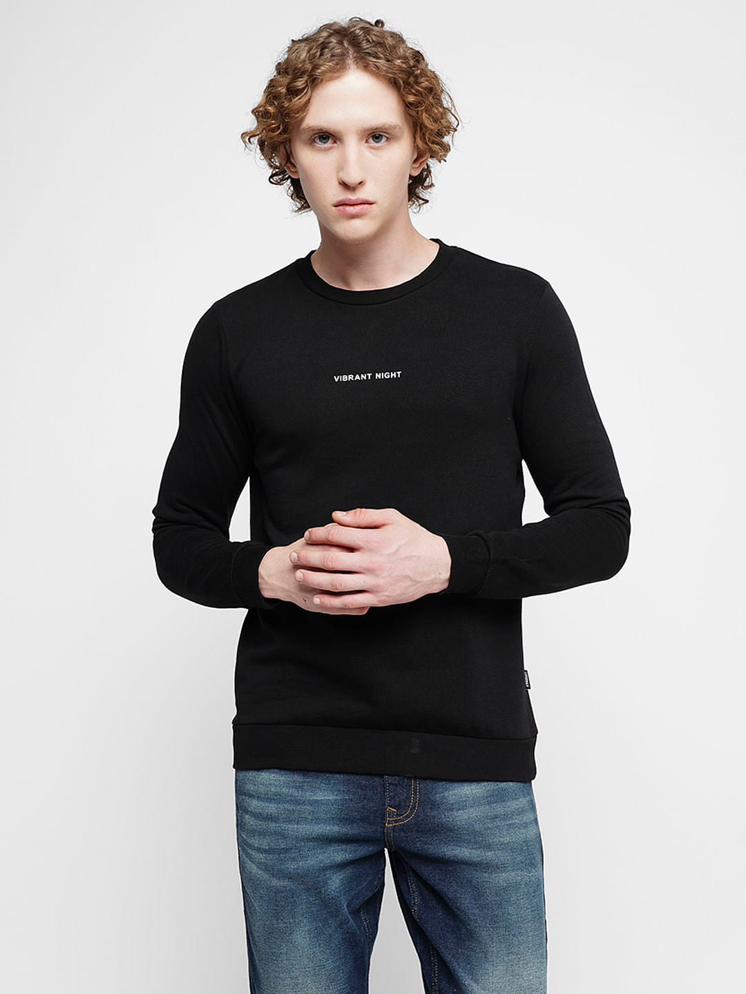 PRODUKT by JACK&JONES Black Logo Print Sweatshirt