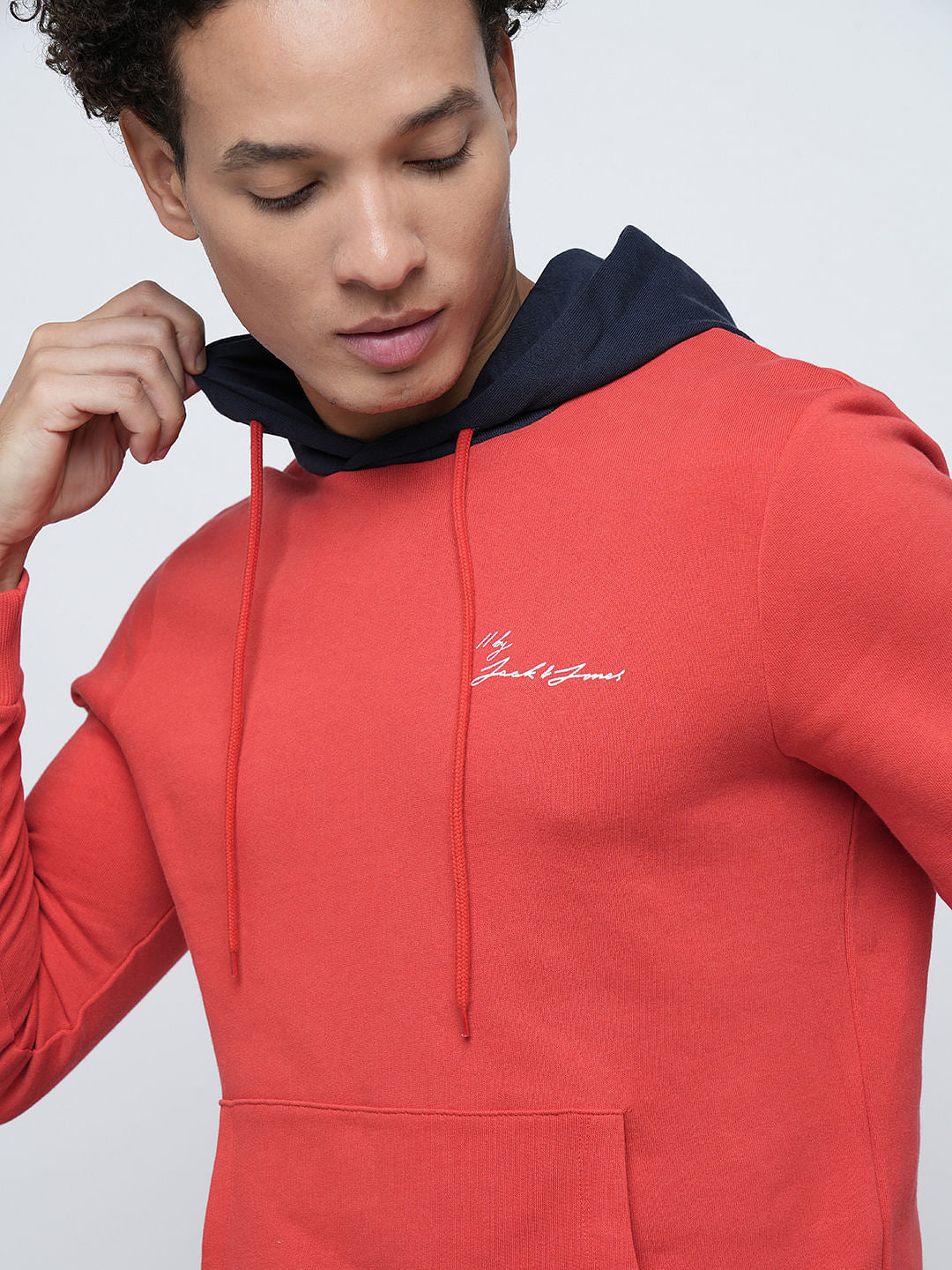 PRODUKT by JACK&JONES Red Contrast Hood Sweatshirt
