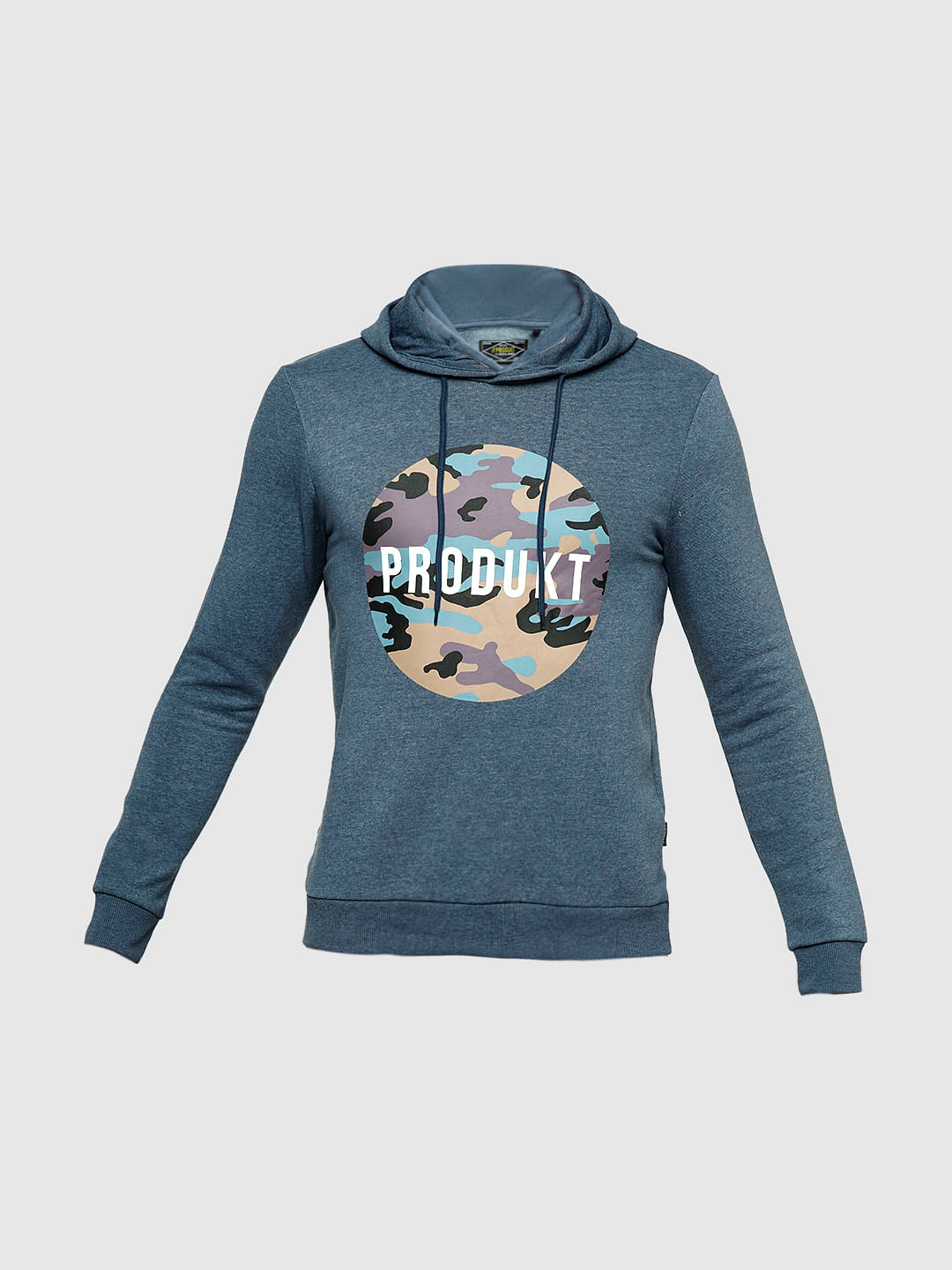 PRODUKT by JACK&JONES Blue Camo Print Hooded Sweatshirt