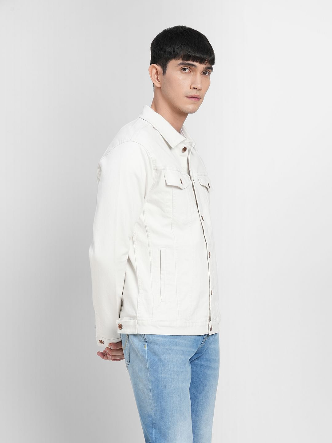 White Trucker Denim Jacket