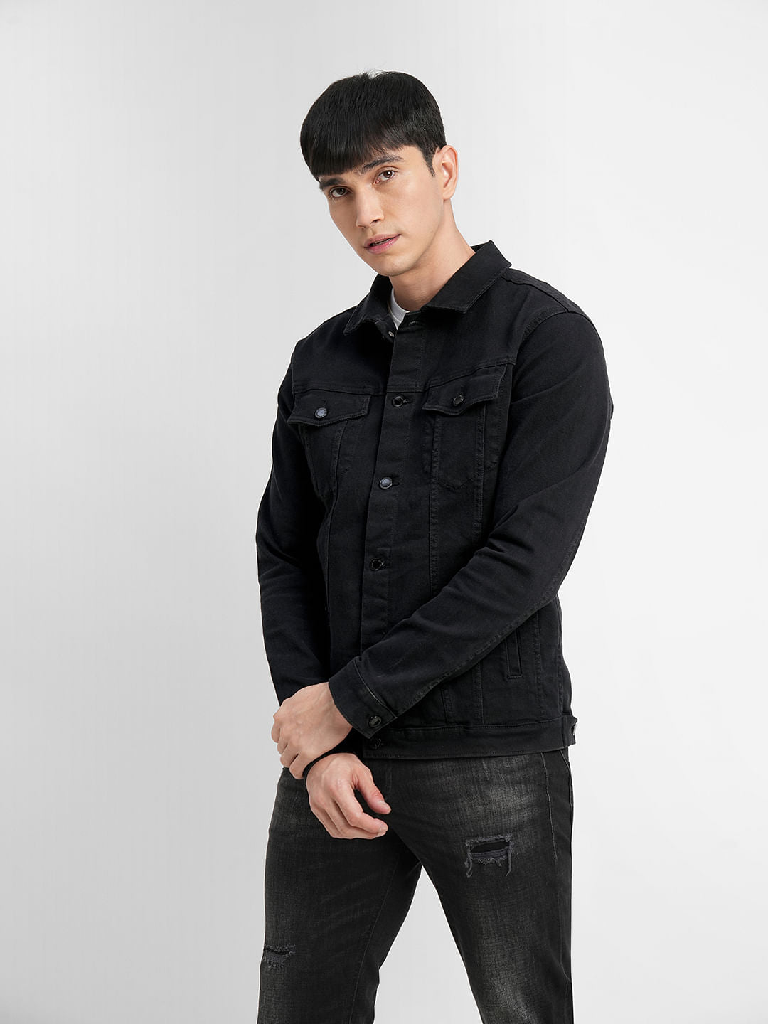 Black Trucker Denim Jacket