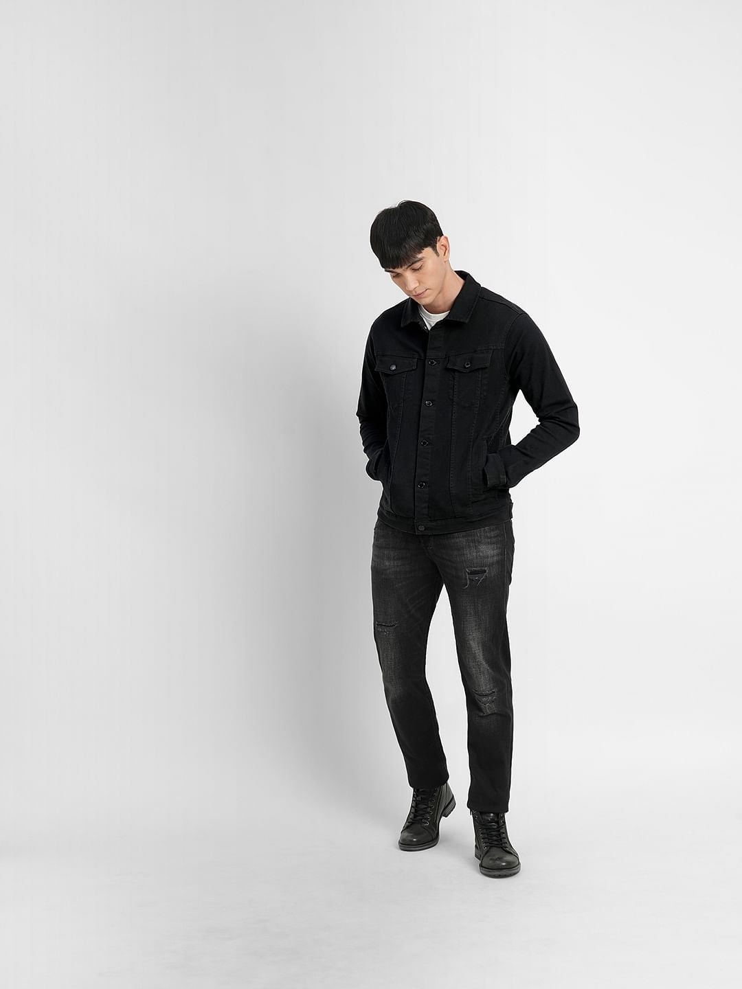 Black Trucker Denim Jacket