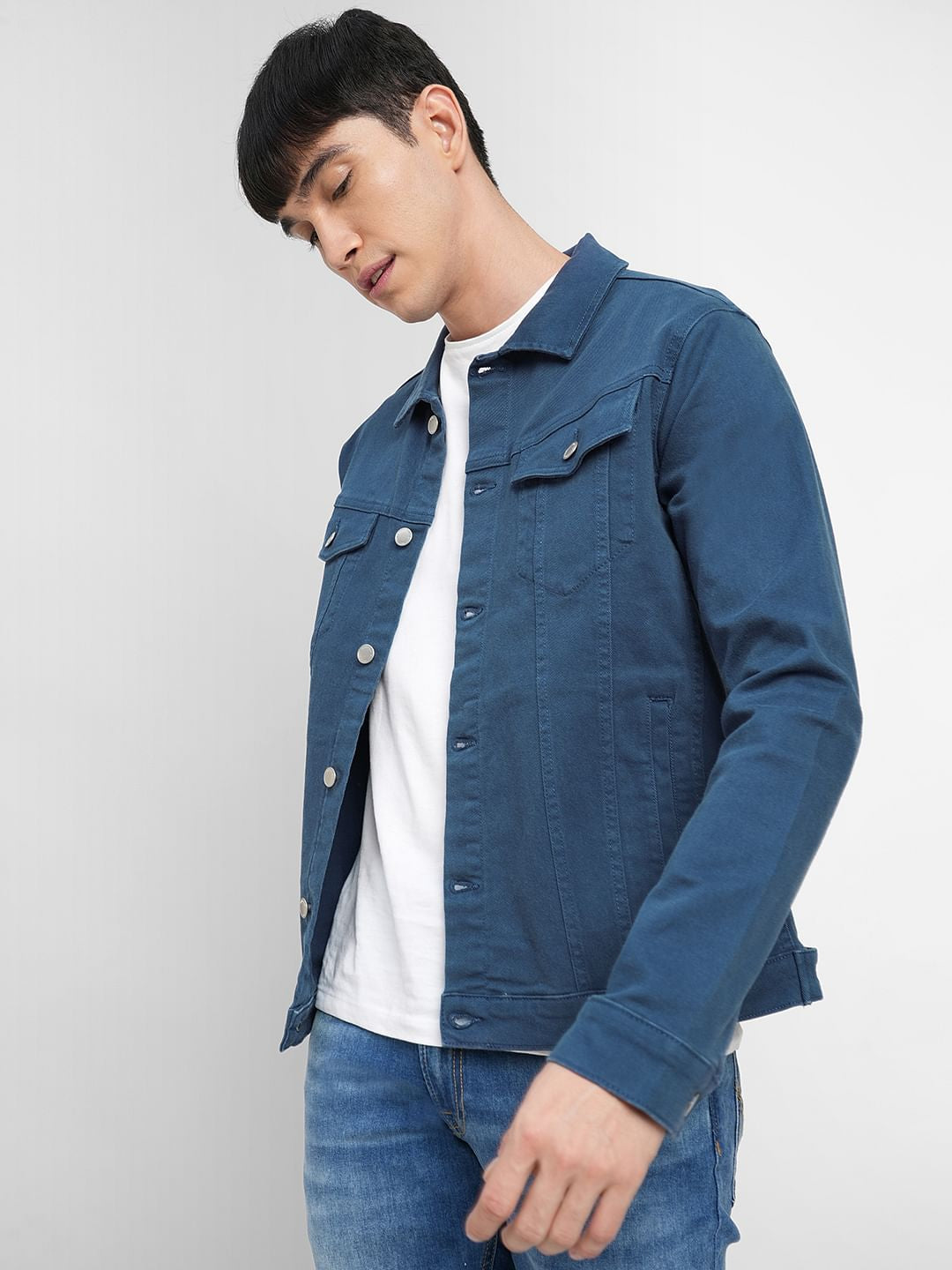 Dark Blue Trucker Denim Jacket - S