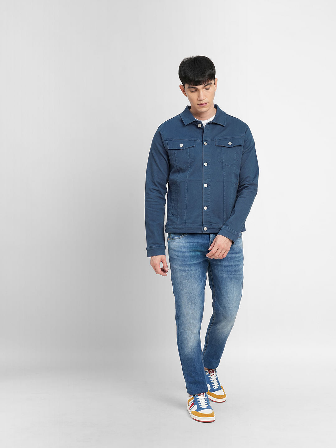 Dark Blue Trucker Denim Jacket