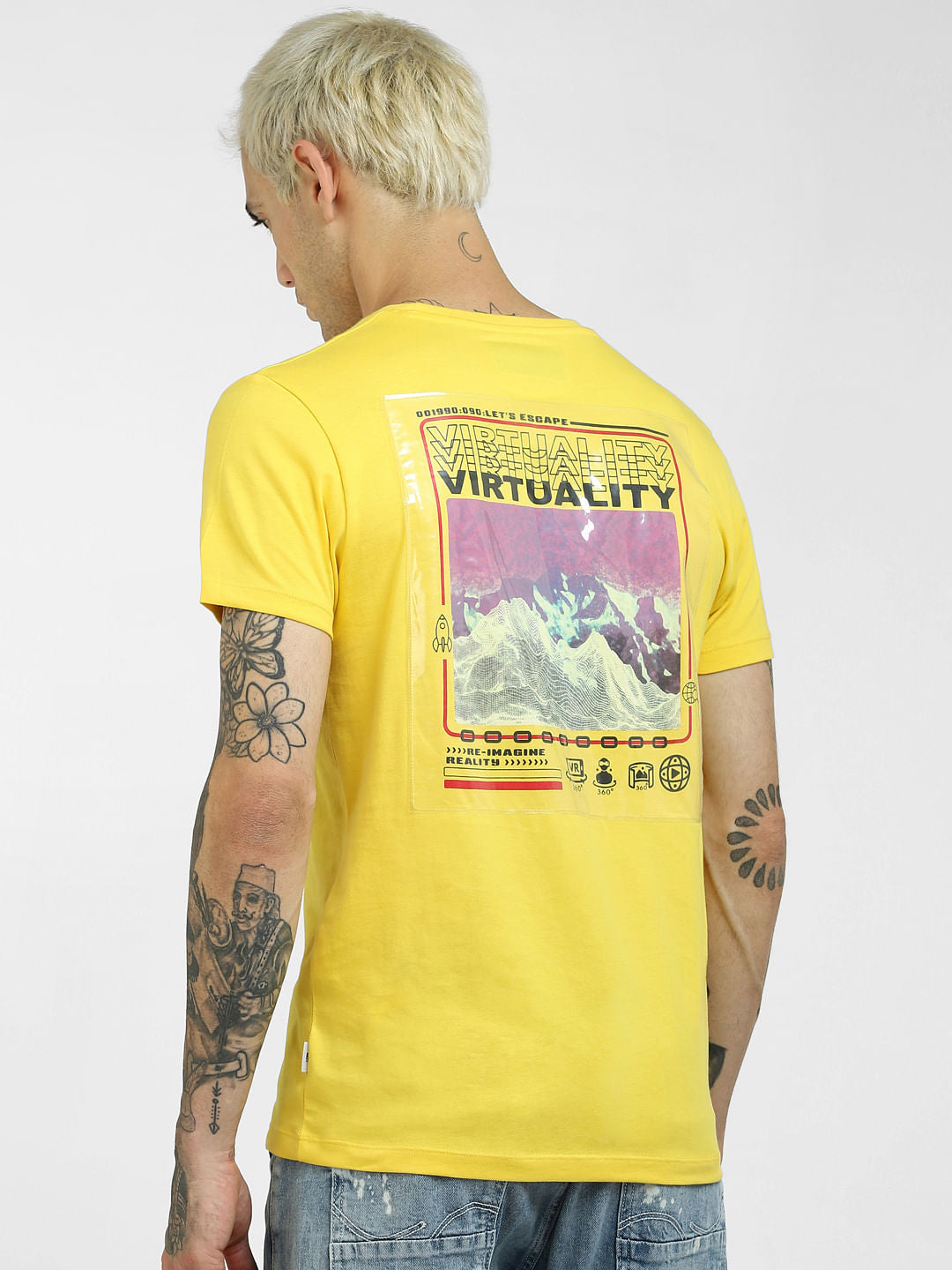 Yellow Graphic Print T-shirt