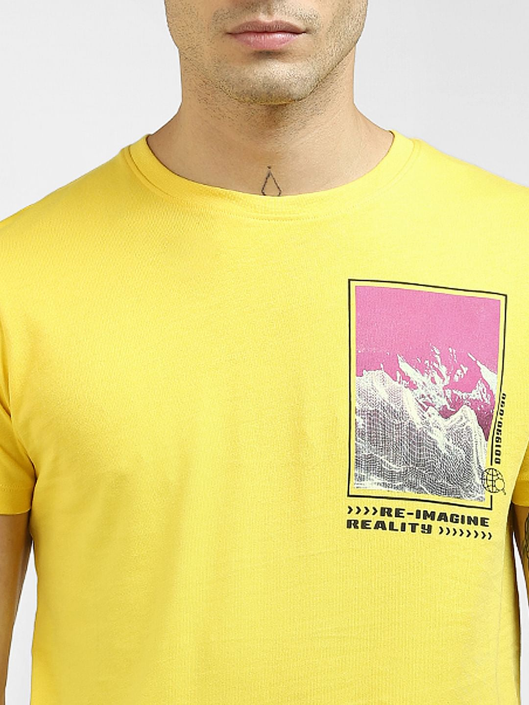 Yellow Graphic Print T-shirt