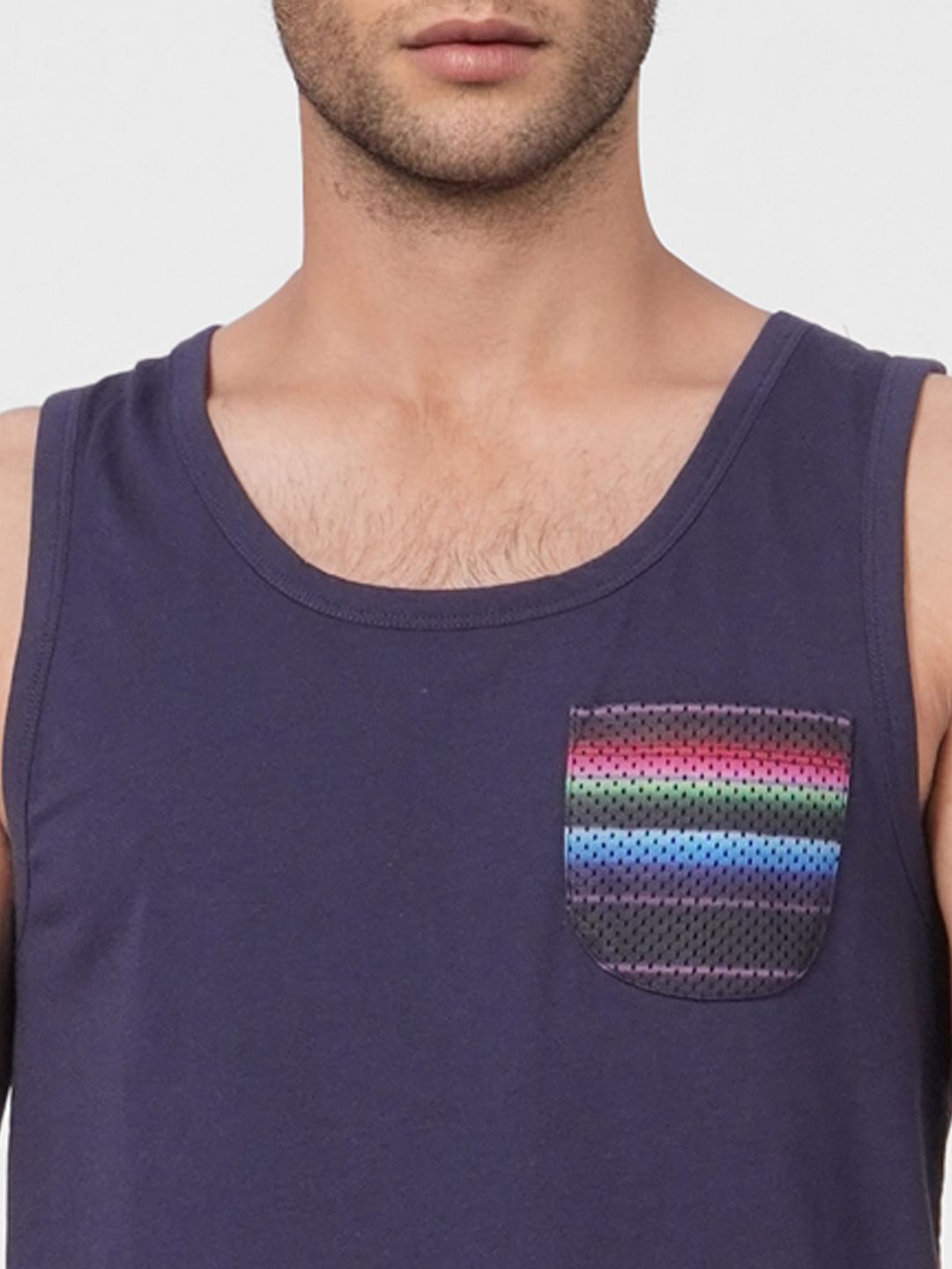 Blue Graphic Print Crew Neck T-shirt