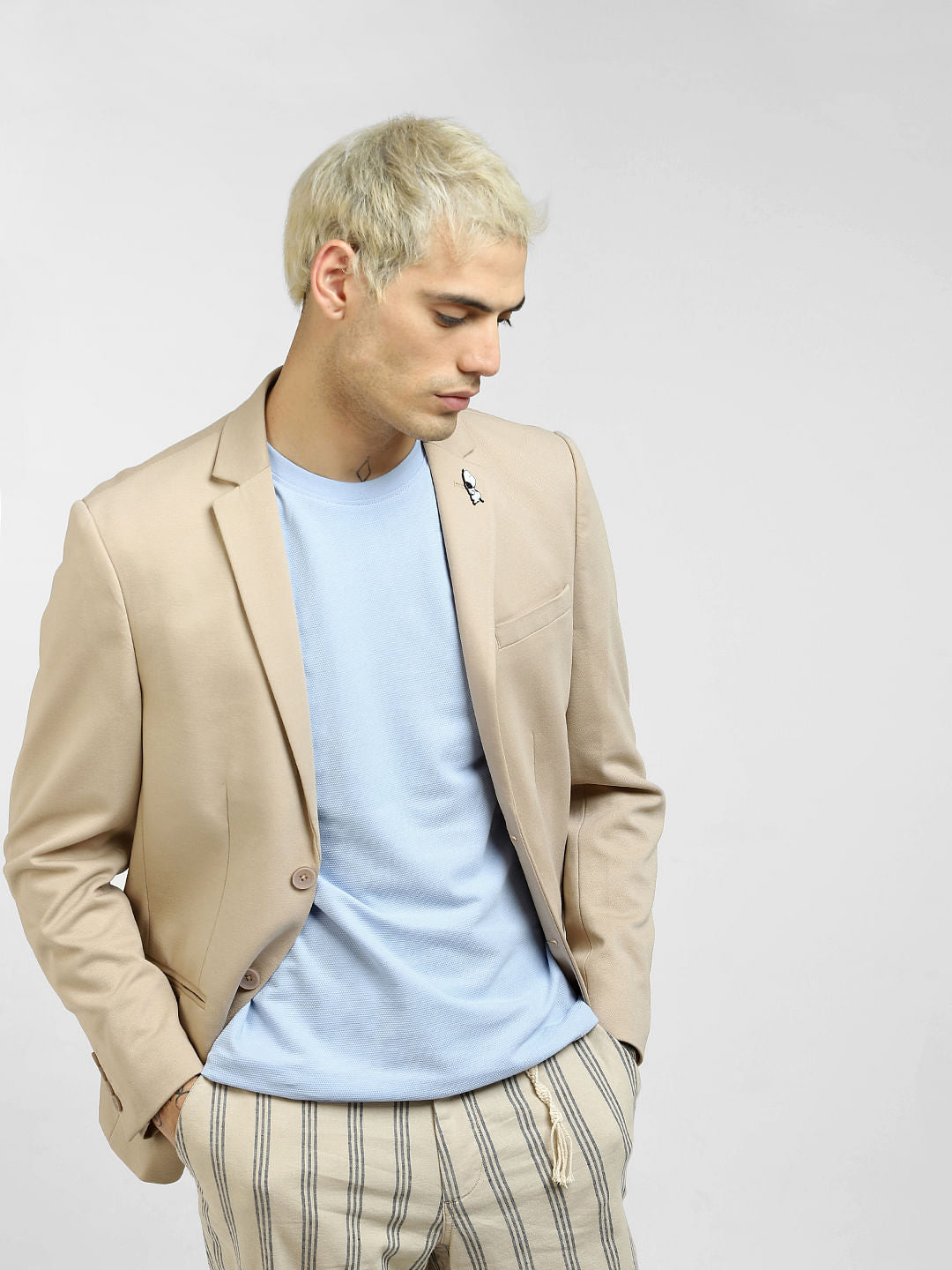 Blue Crew Neck T-shirt