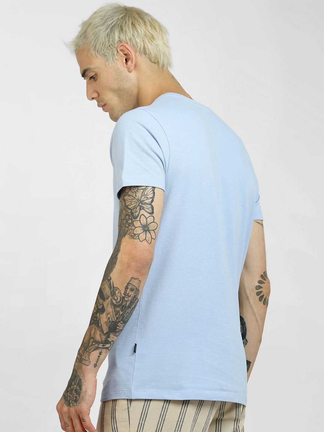 Blue Crew Neck T-shirt