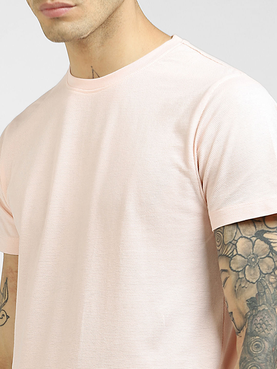 Peach Crew Neck T-shirt