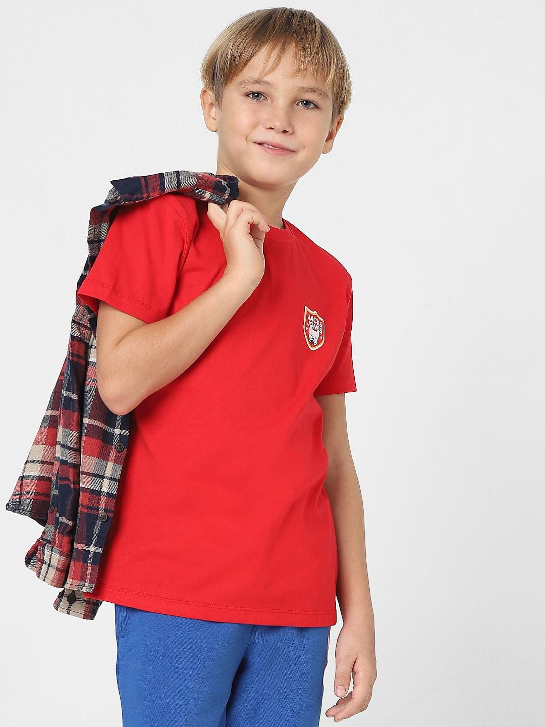 Boys Red Crew Neck T-shirt - 4/5Y