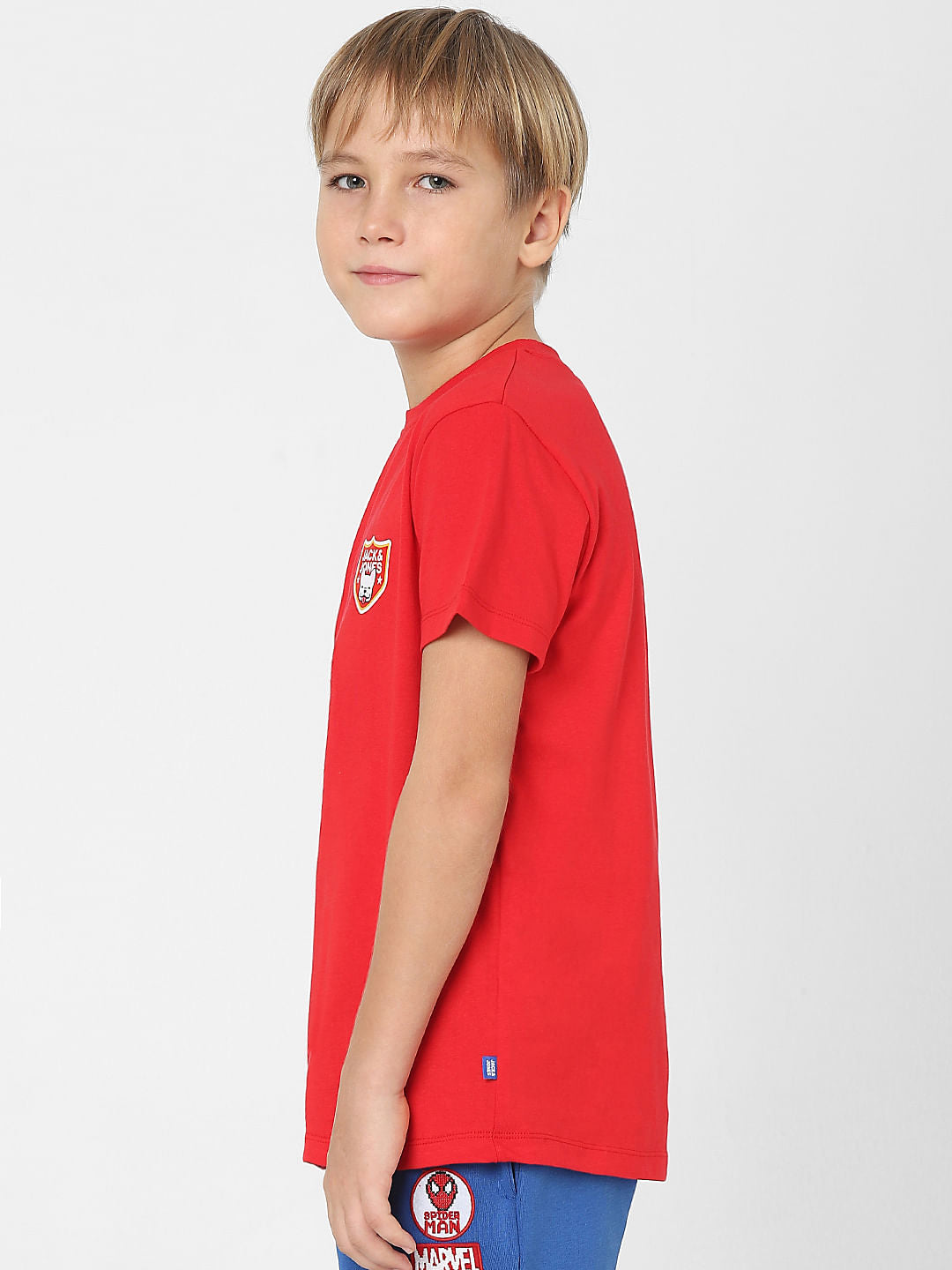 Boys Red Crew Neck T-shirt