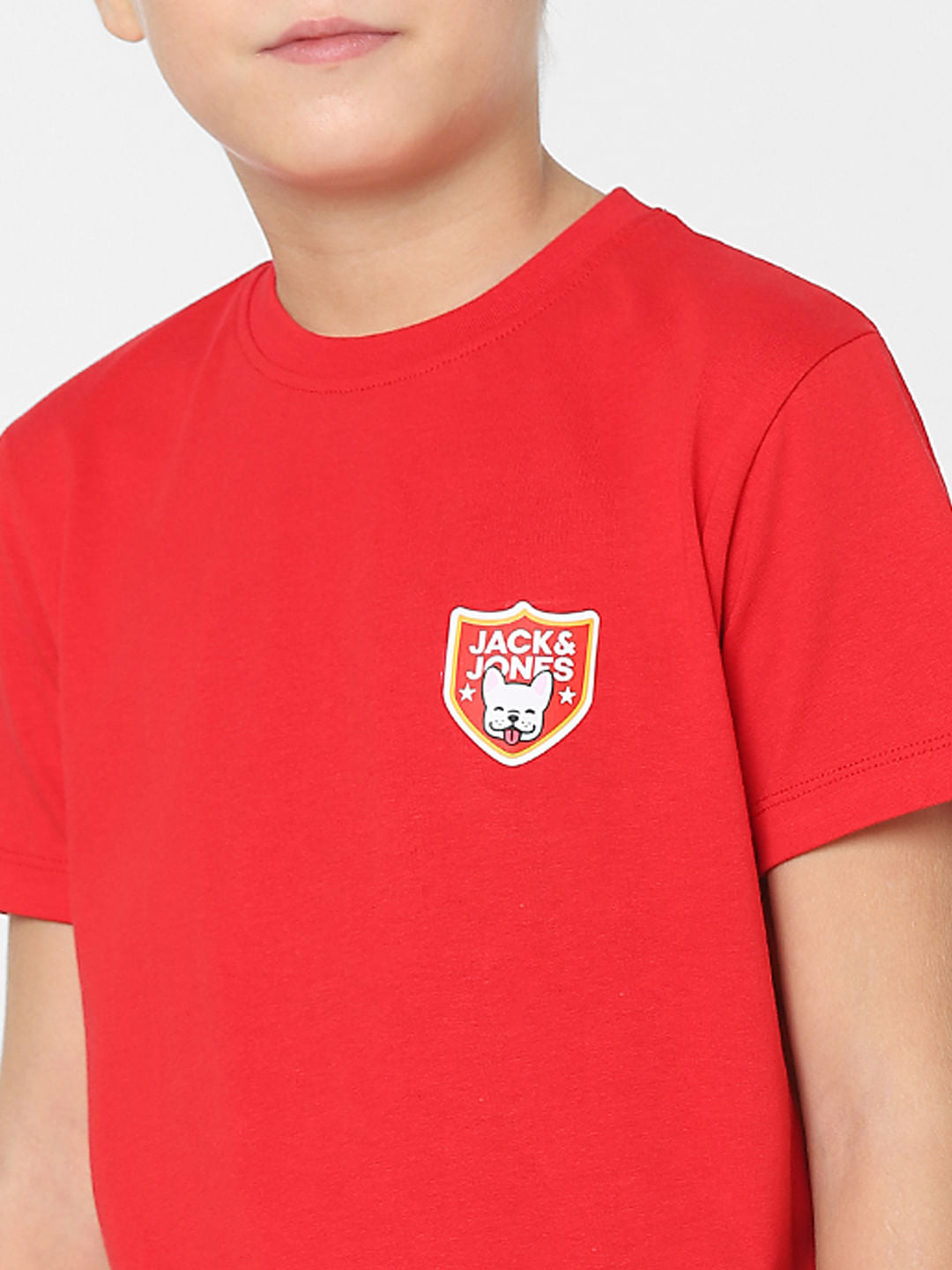 Boys Red Crew Neck T-shirt
