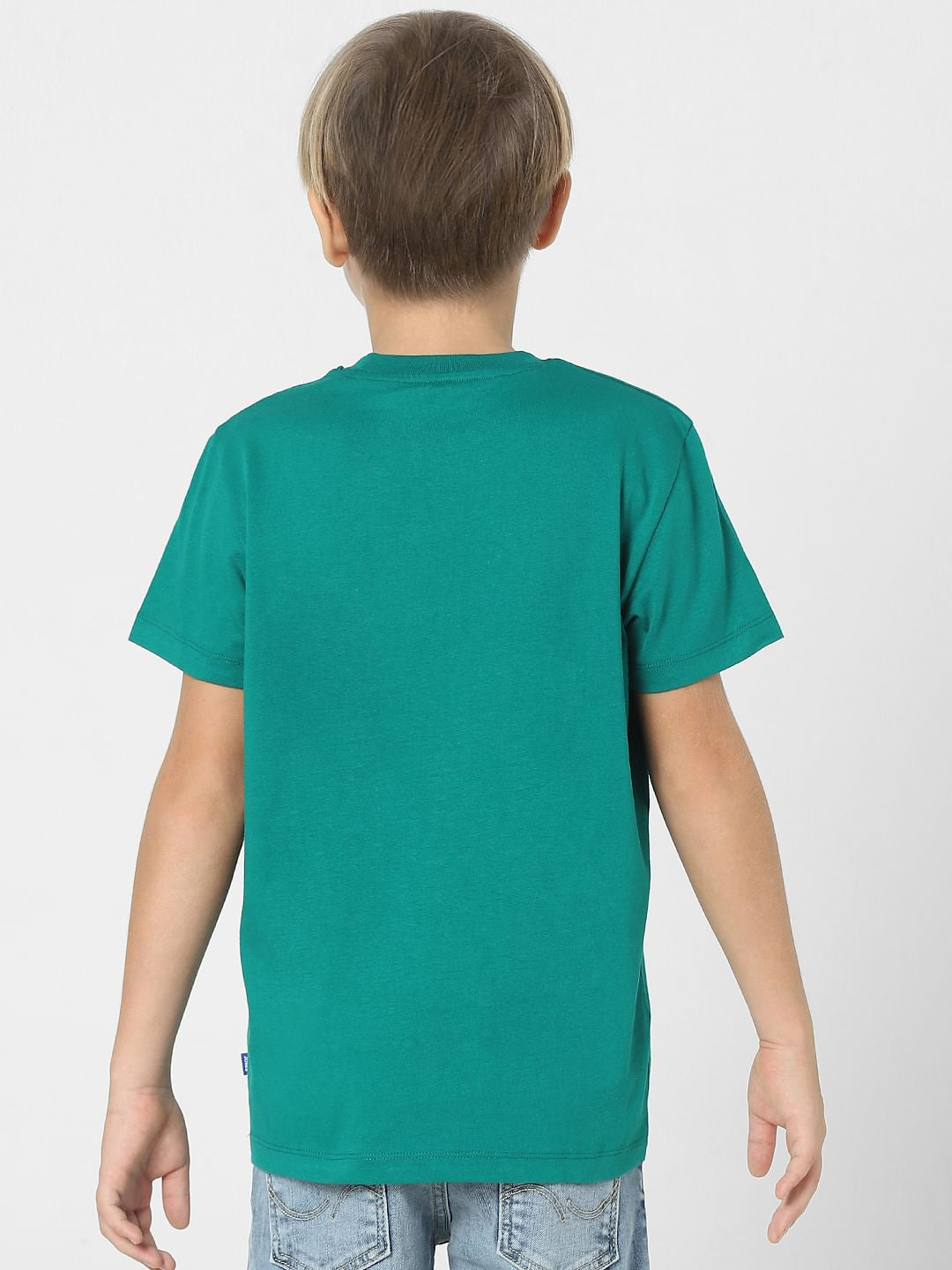 Boys Green Crew Neck T-shirt