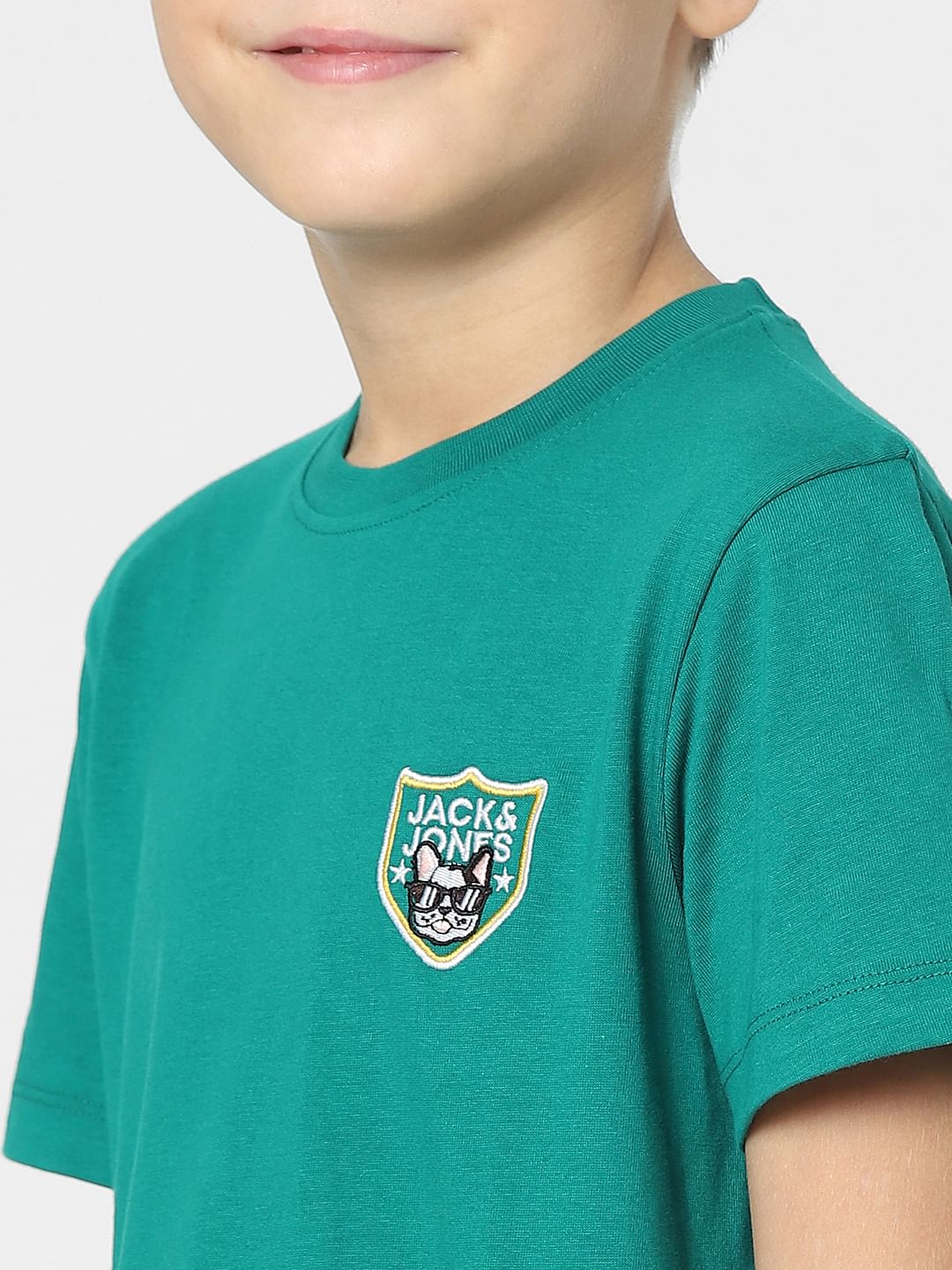 Boys Green Crew Neck T-shirt