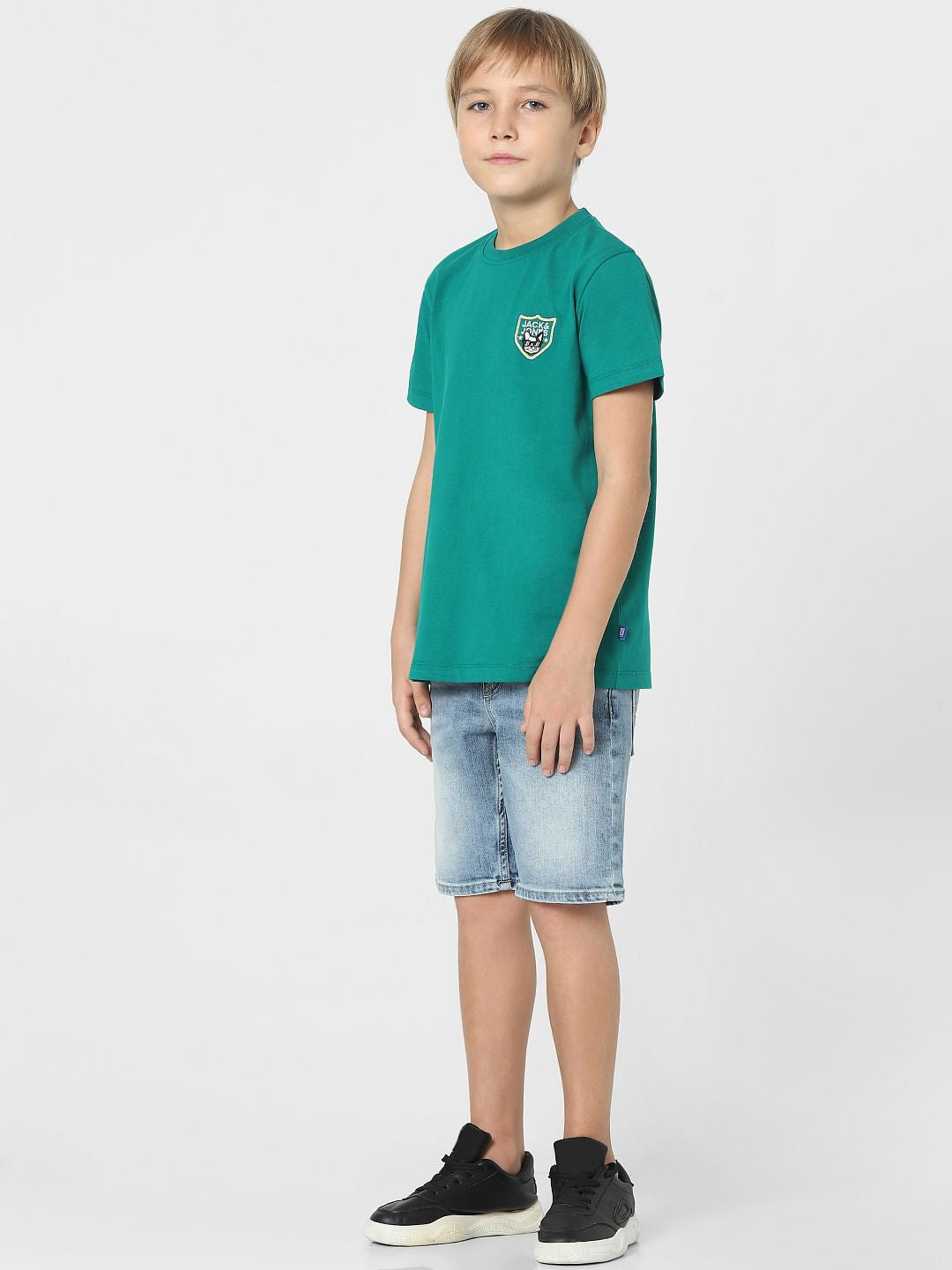 Boys Green Crew Neck T-shirt