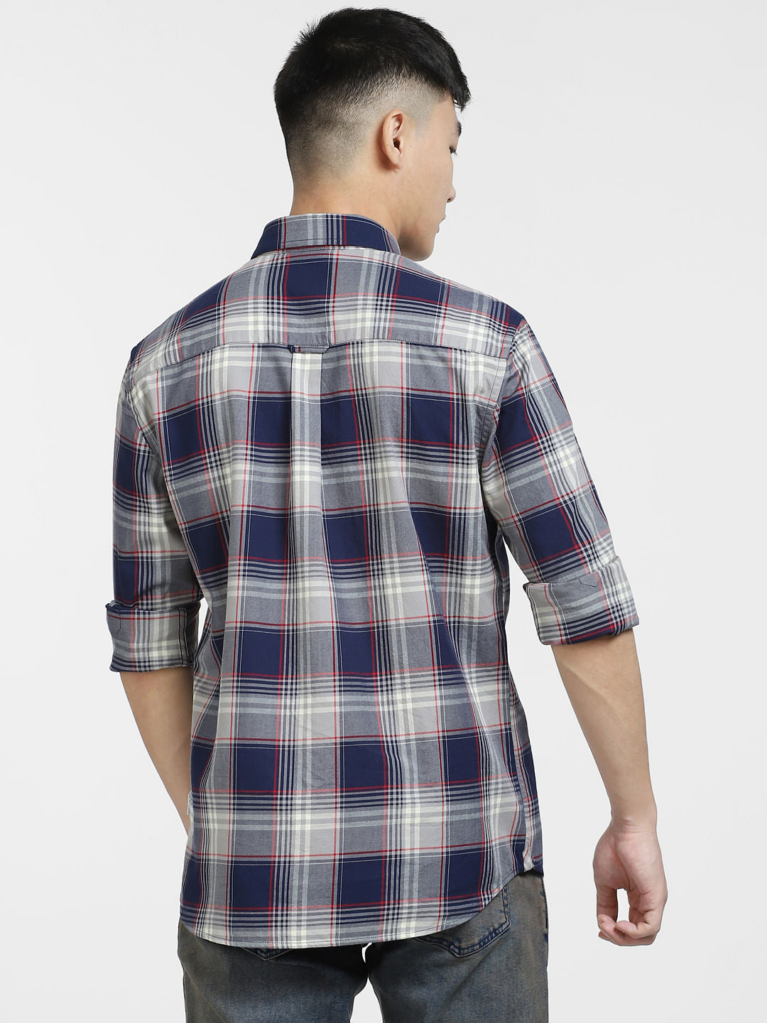 Blue Check Full Sleeves Shirt