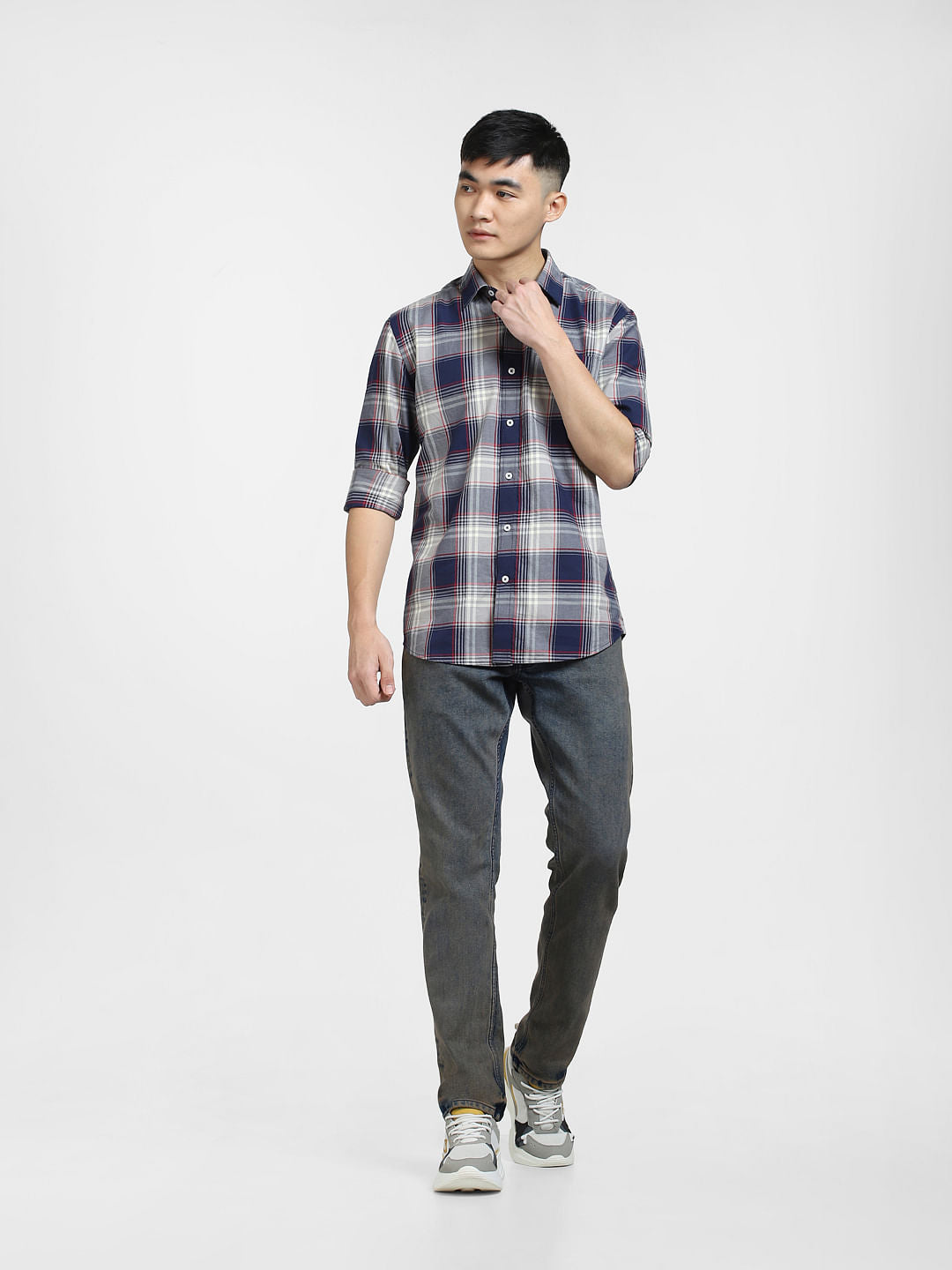 Blue Check Full Sleeves Shirt