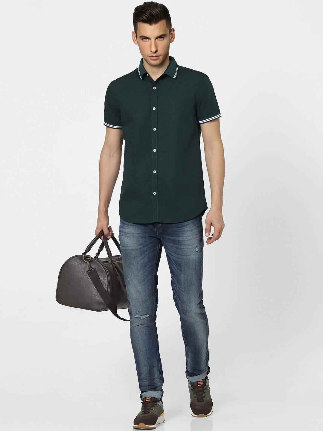 Green Half Sleeves Shirt
