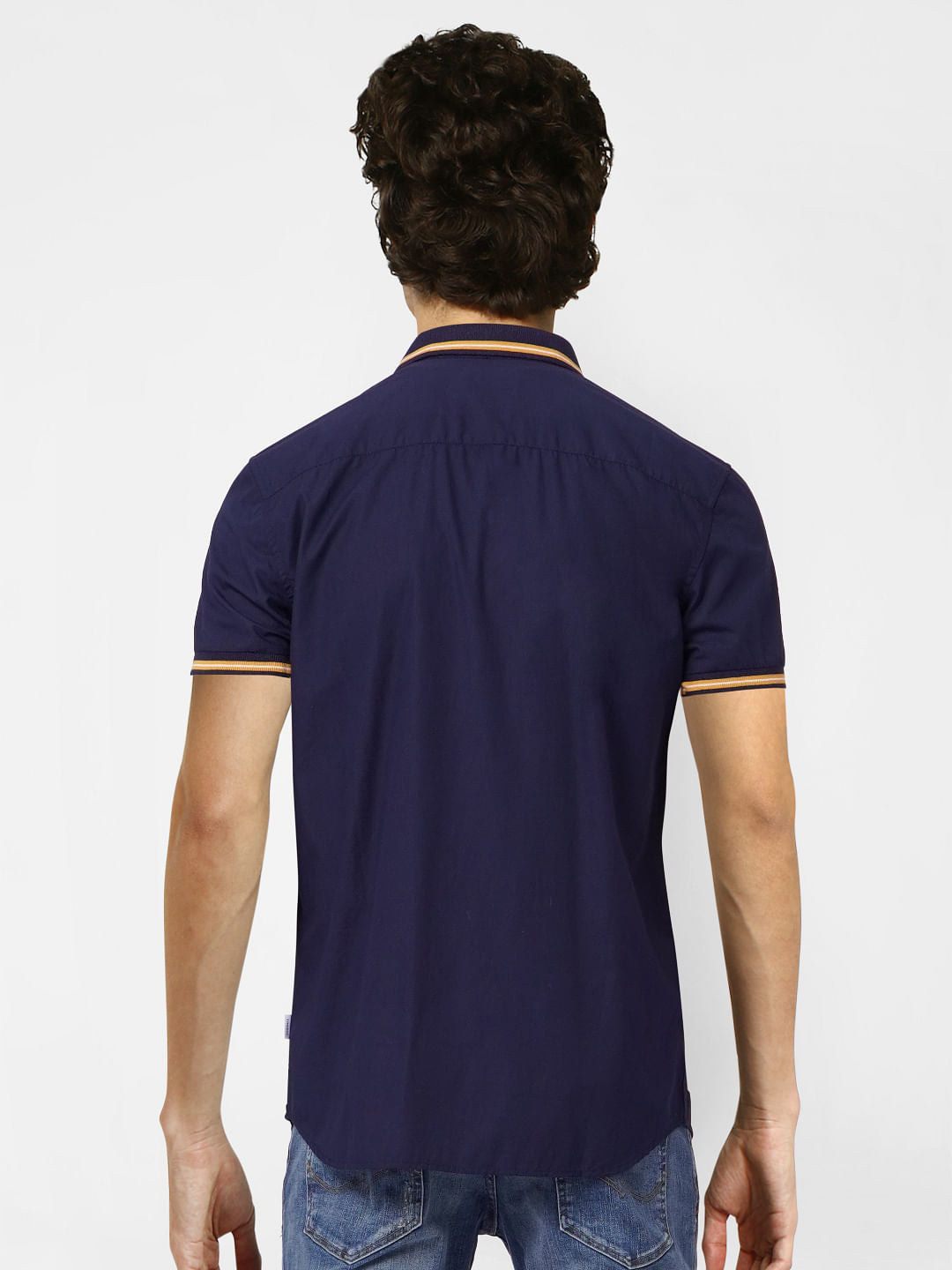 Dark Blue Half Sleeves Shirt