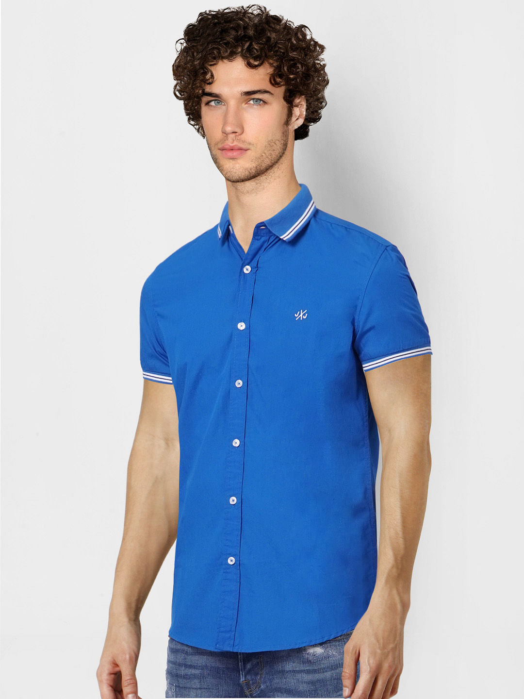 Blue Half Sleeves Shirt