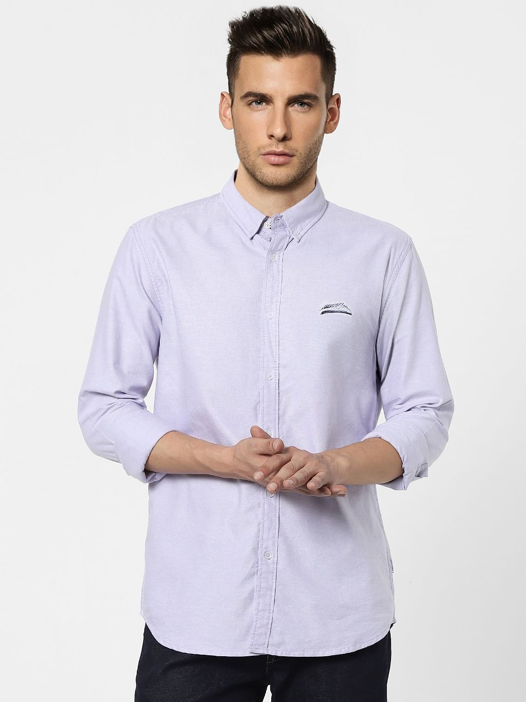 Light Purple Full Sleeves Shirt
