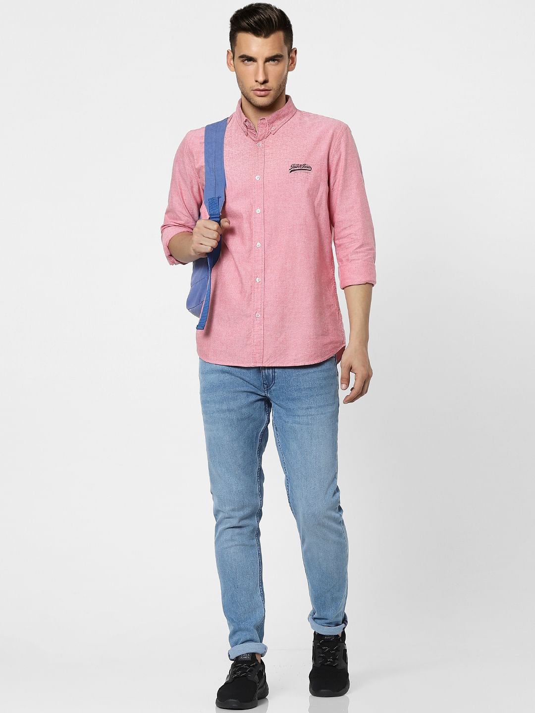 Pink Full Sleeves Shirt - S