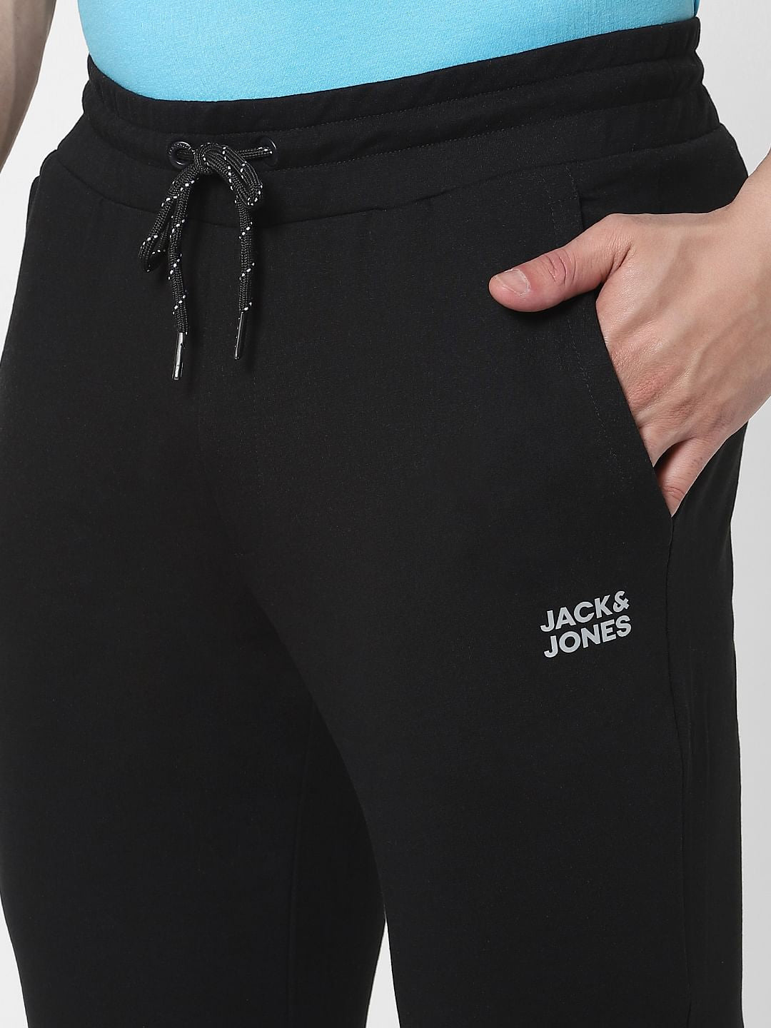 Black Mid Rise Trackpants
