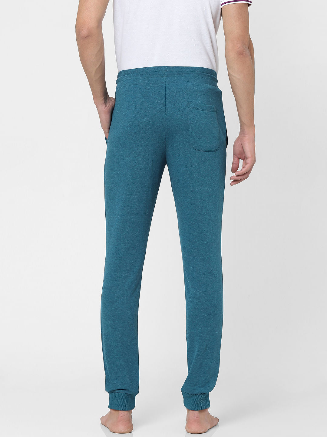 Blue Mid Rise Trackpants