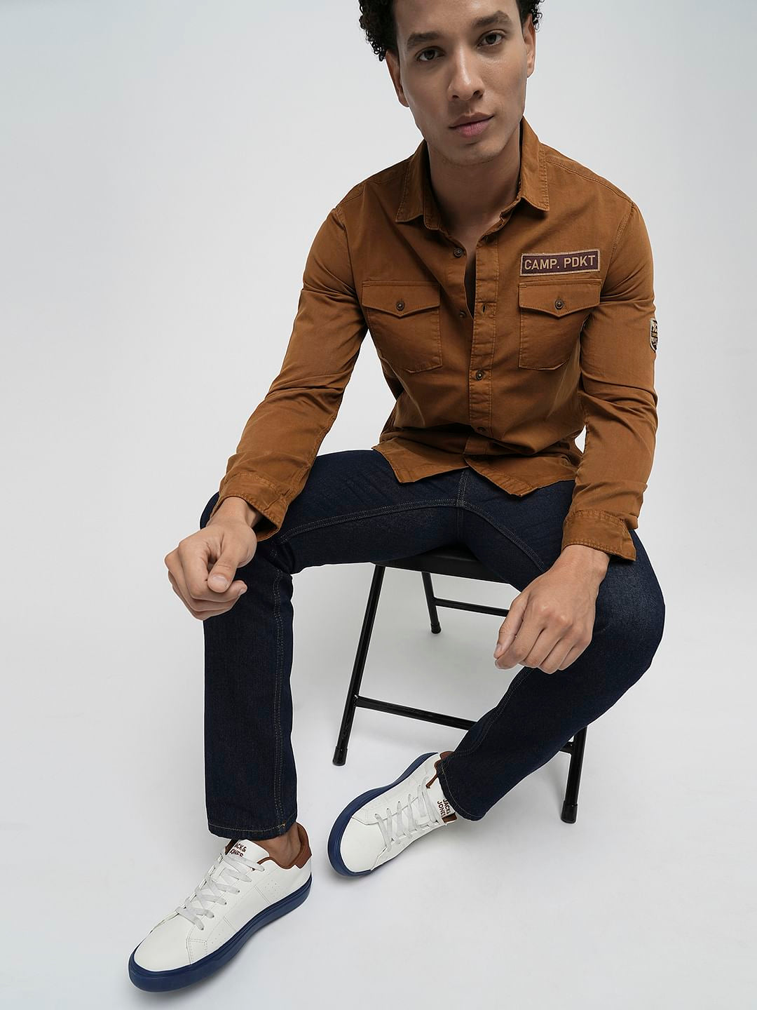 PRODUKT by JACK&JONES Dark Blue Mid Rise Slim Fit Jeans - 28