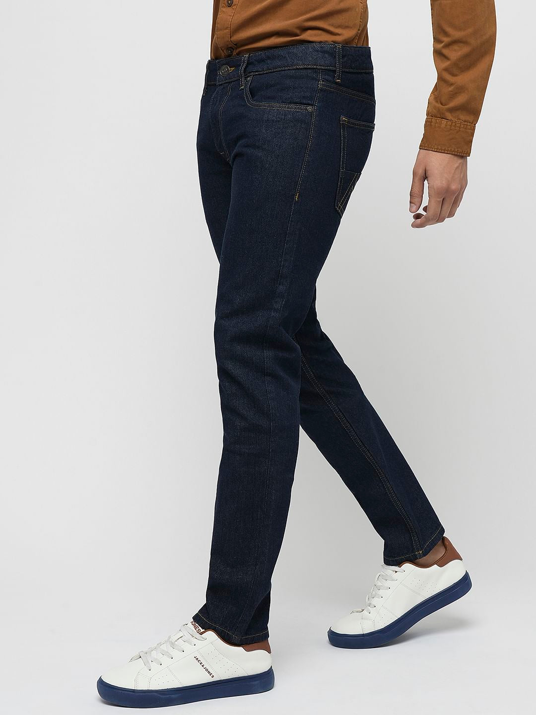 PRODUKT by JACK&JONES Dark Blue Mid Rise Slim Fit Jeans