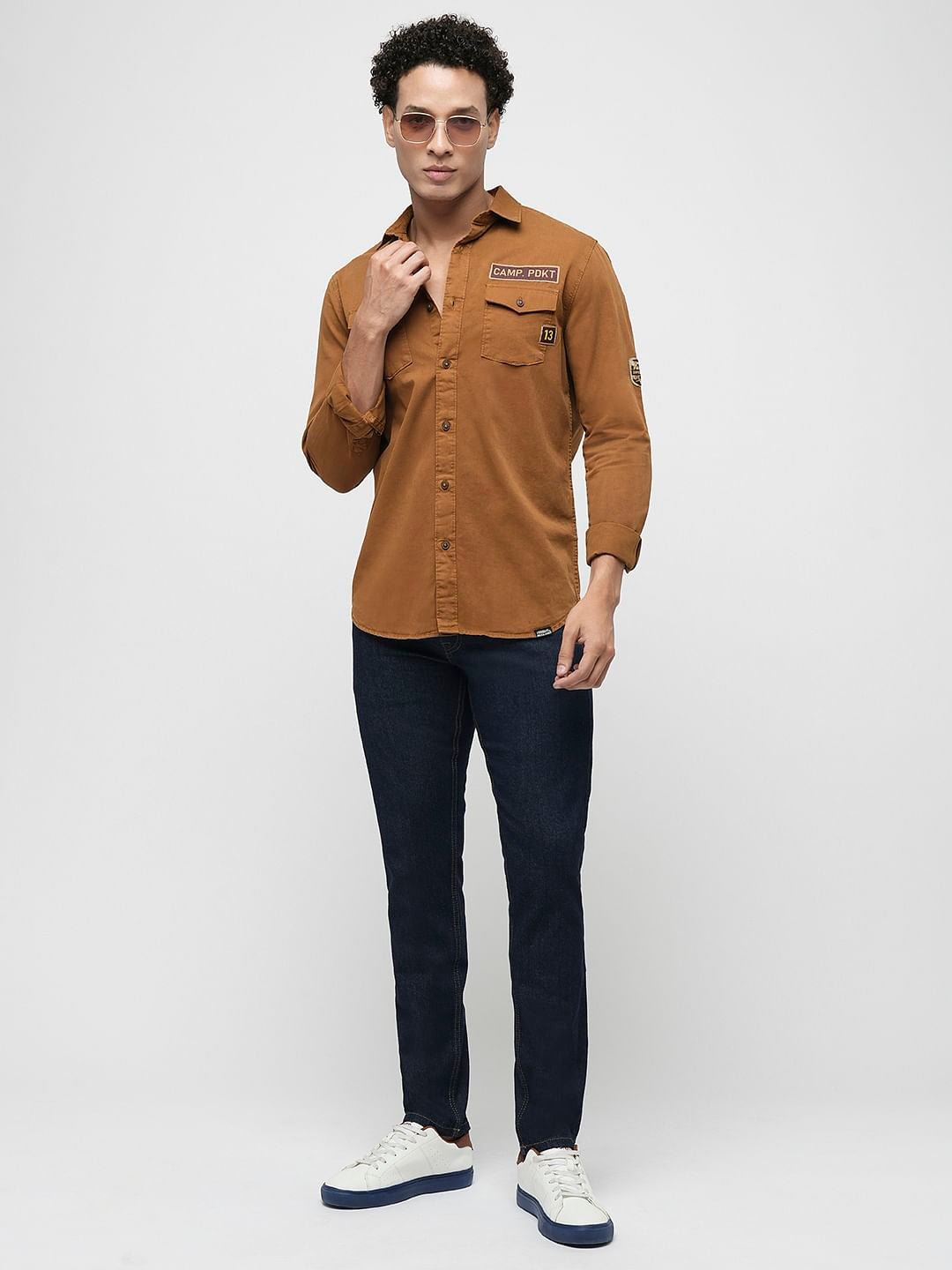 PRODUKT by JACK&JONES Dark Blue Mid Rise Slim Fit Jeans